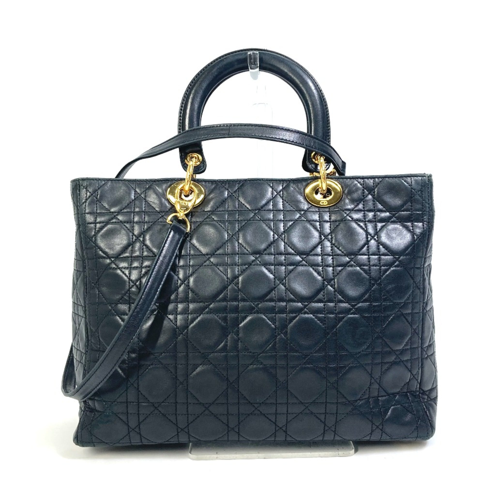 Christian Dior Black Leather Handbag ()