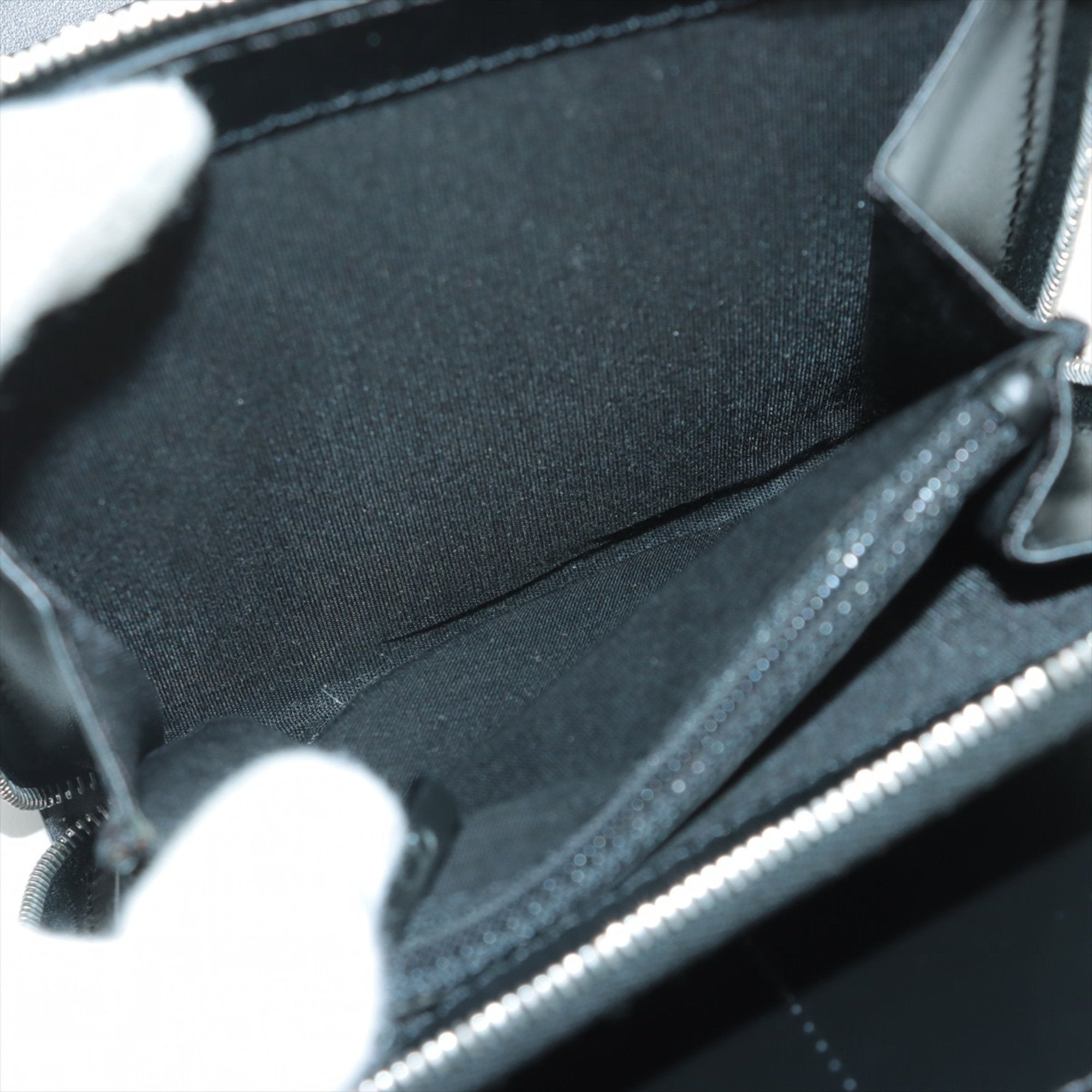 Christian Dior Black Leather Shoulder Bag Tote Bag ()