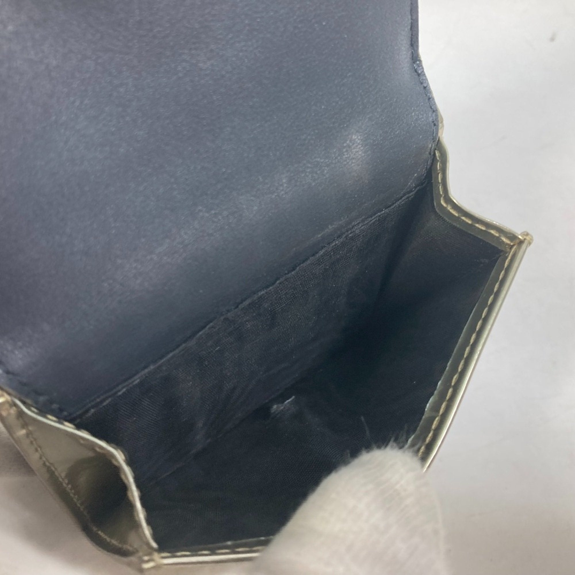 Christian Dior Gold Leather Wallet (Tri-Fold) ()