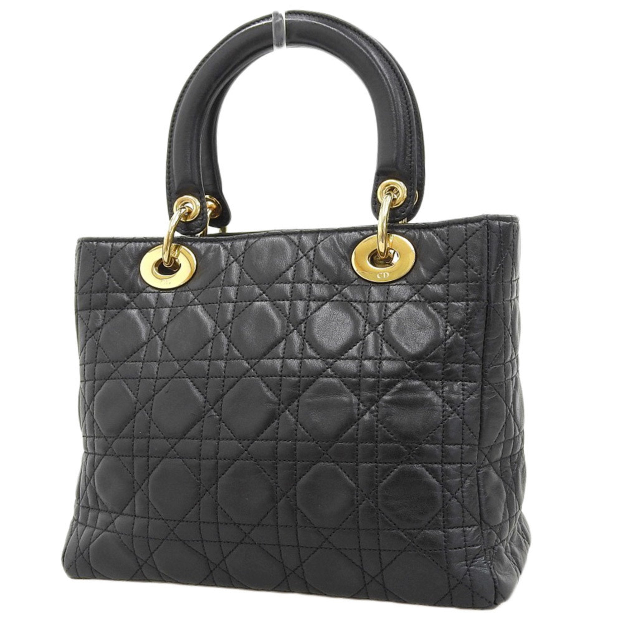 Christian Dior Black Leather Handbag ()
