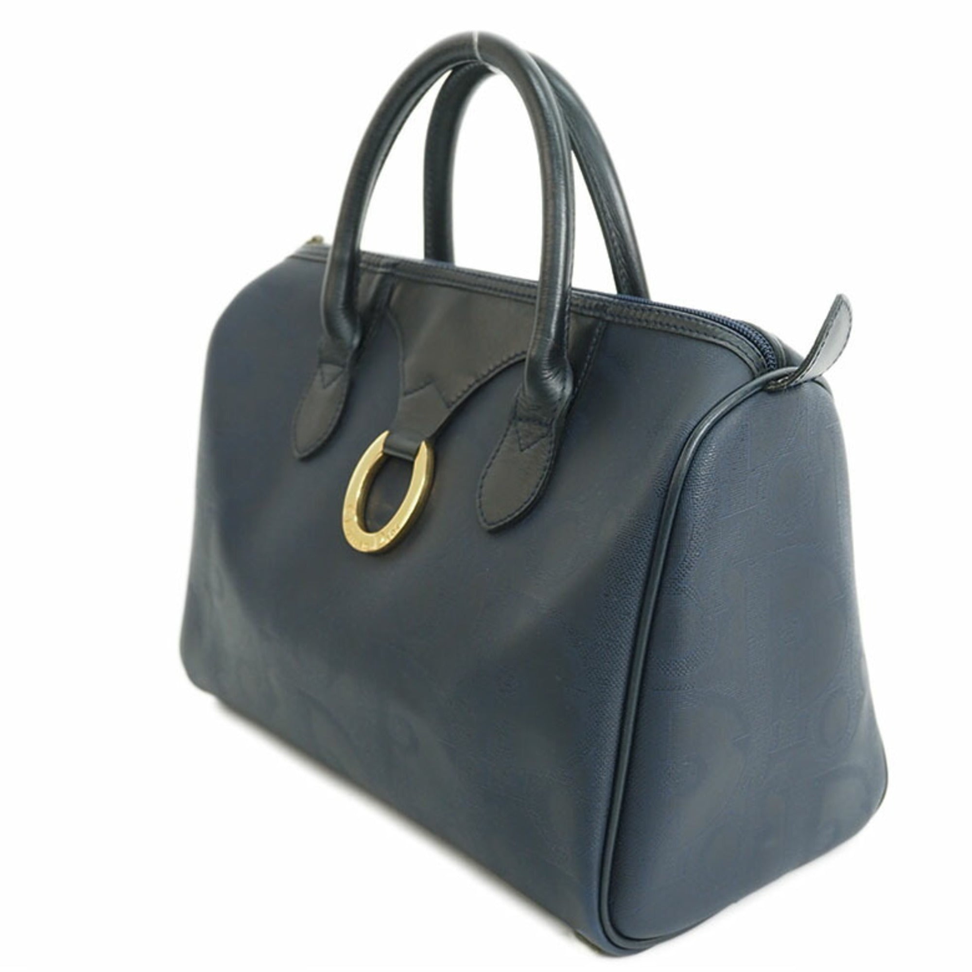 Christian Dior Navy Pvc Leather Handbag ()