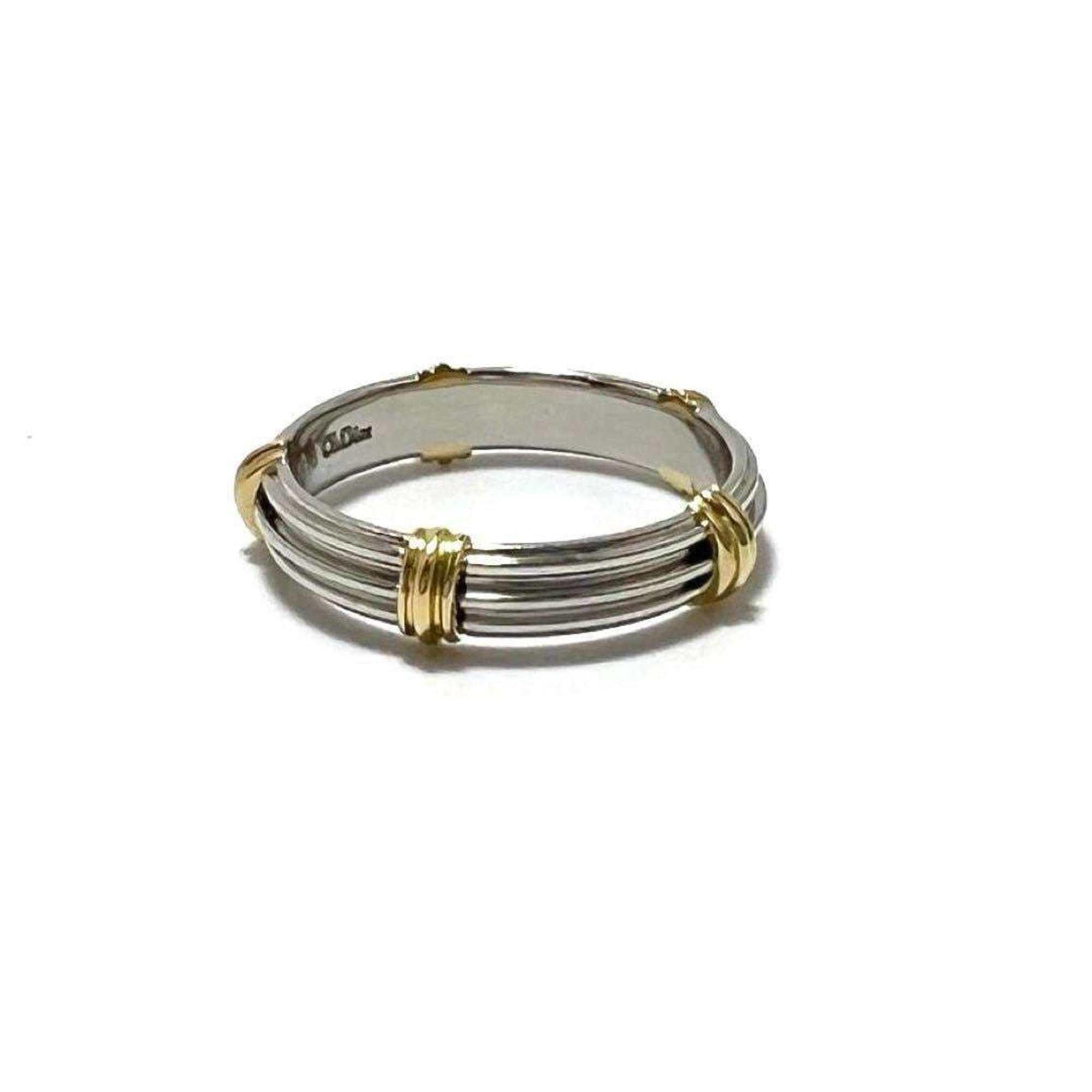 Christian Dior Silver Platinum 950 Yellow Gold (18K) Band Ring ()