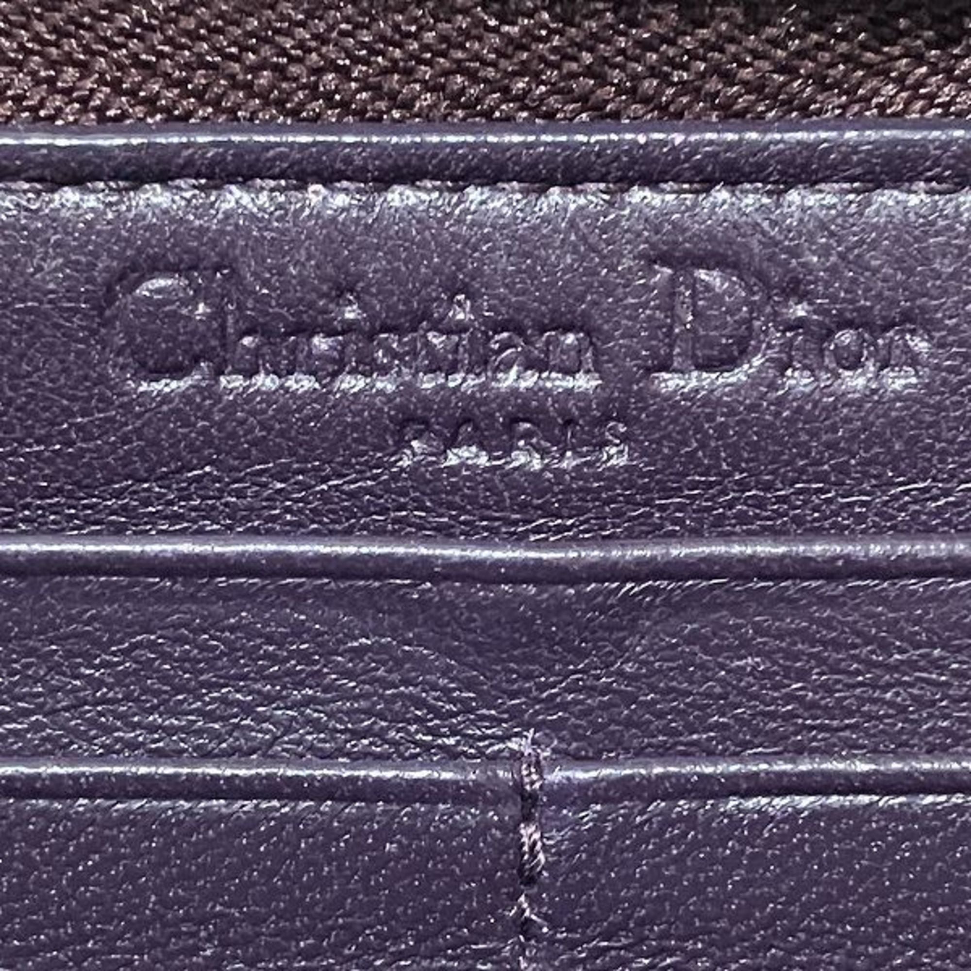 Christian Dior Purple Patent Leather Long Wallet (Bi-Fold) ()