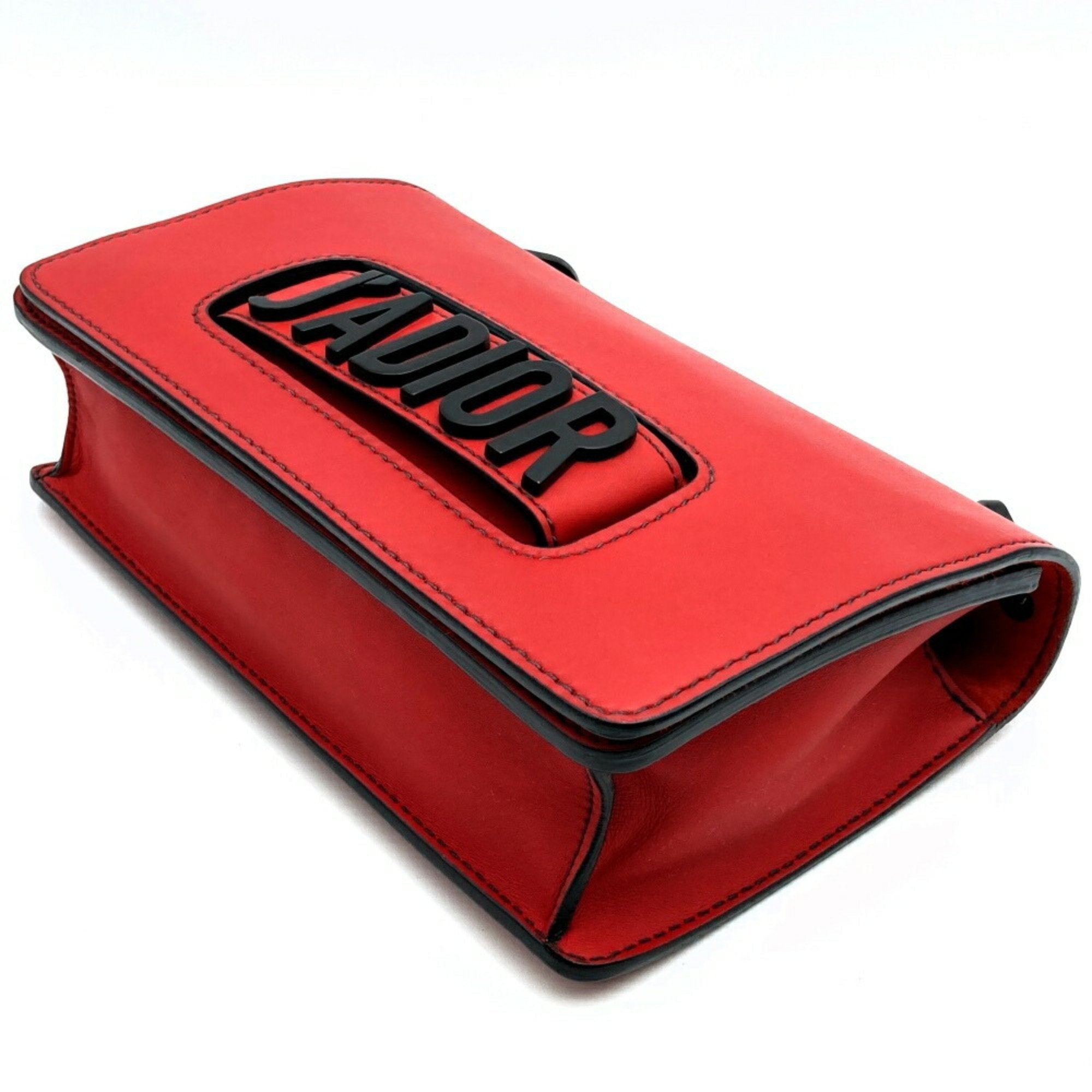 Christian Dior Red Color Leather Shoulder Bag ()
