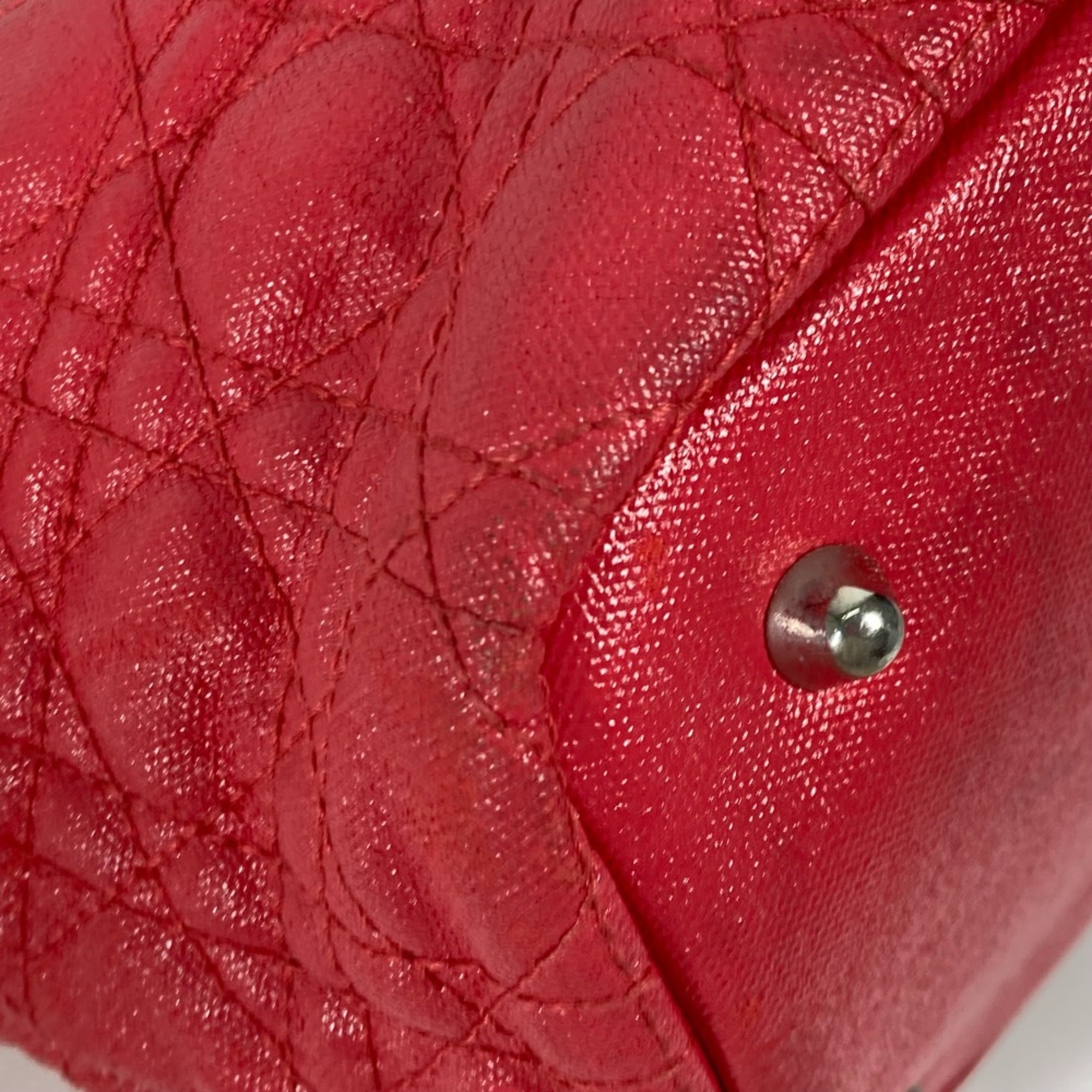 Christian Dior Red Cloth Shoulder Bag ()