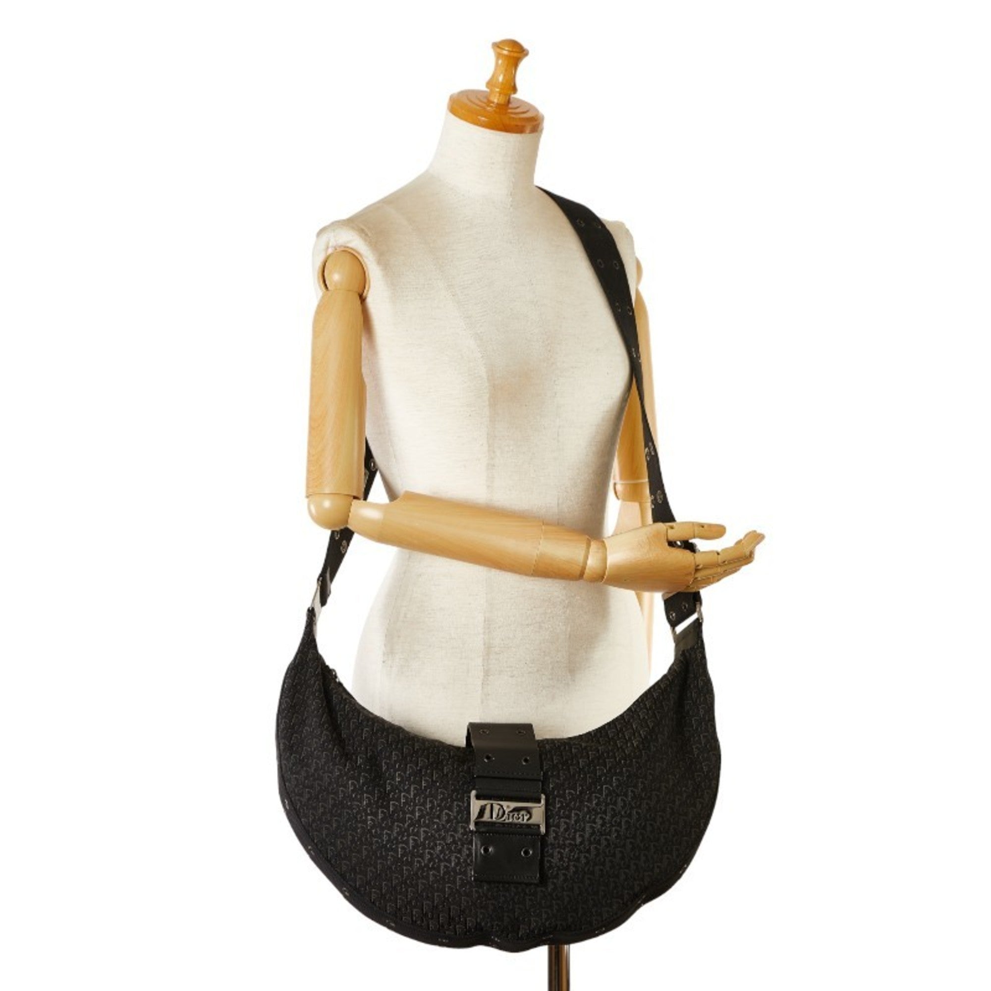 Christian Dior Black Canvas Shoulder Bag ()
