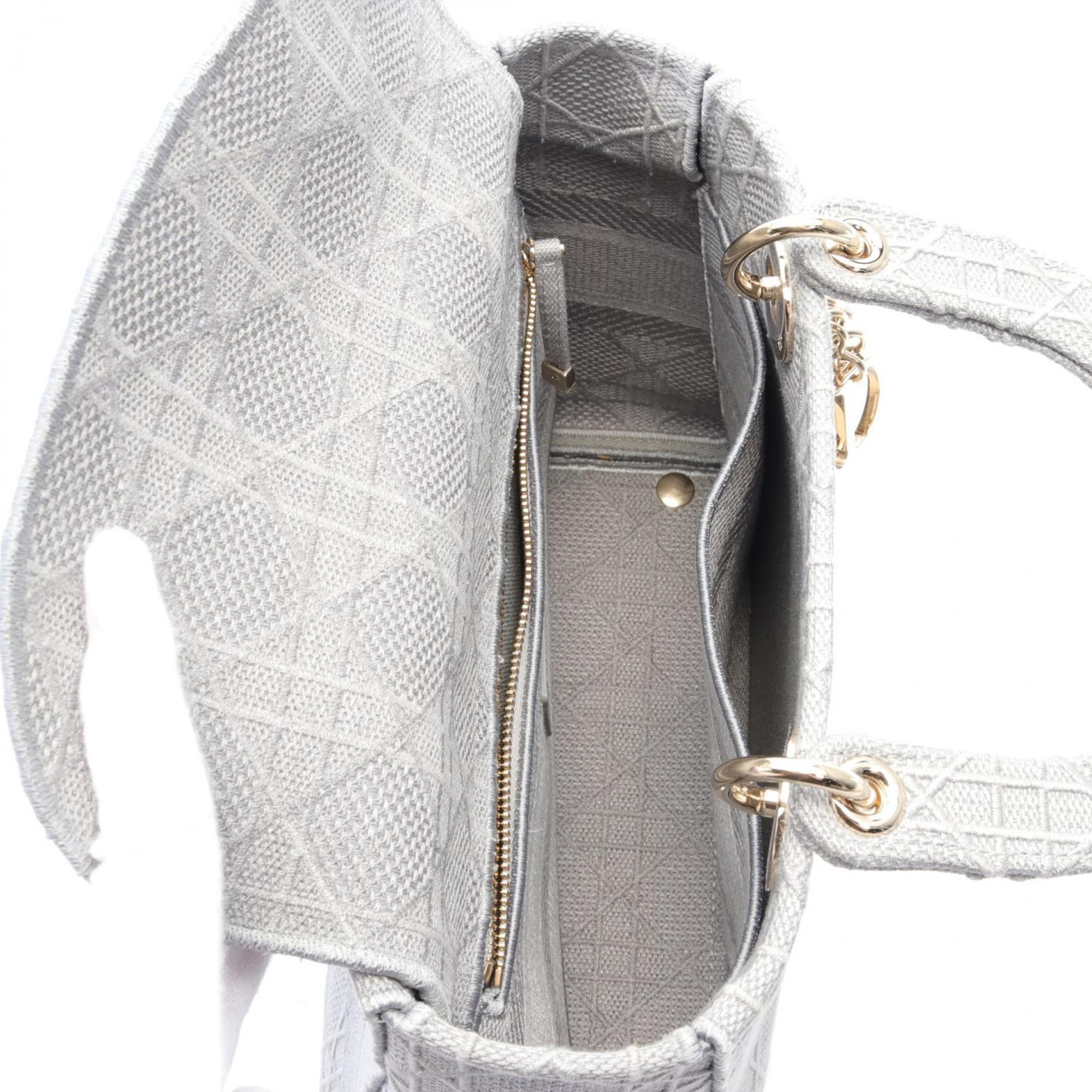 Christian Dior Gray Canvas Handbag ()