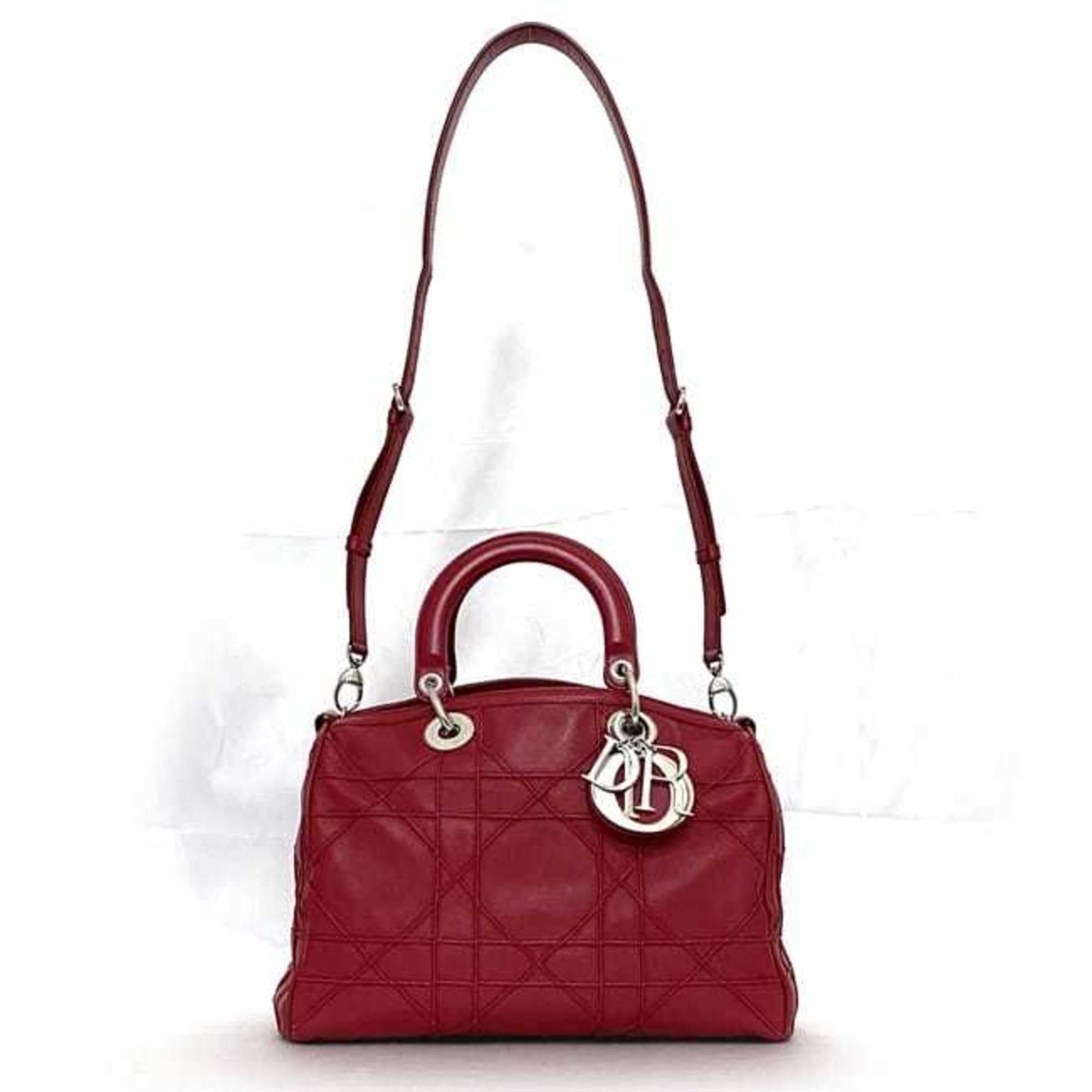 Christian Dior Pink Leather Handbag Shoulder Bag ()