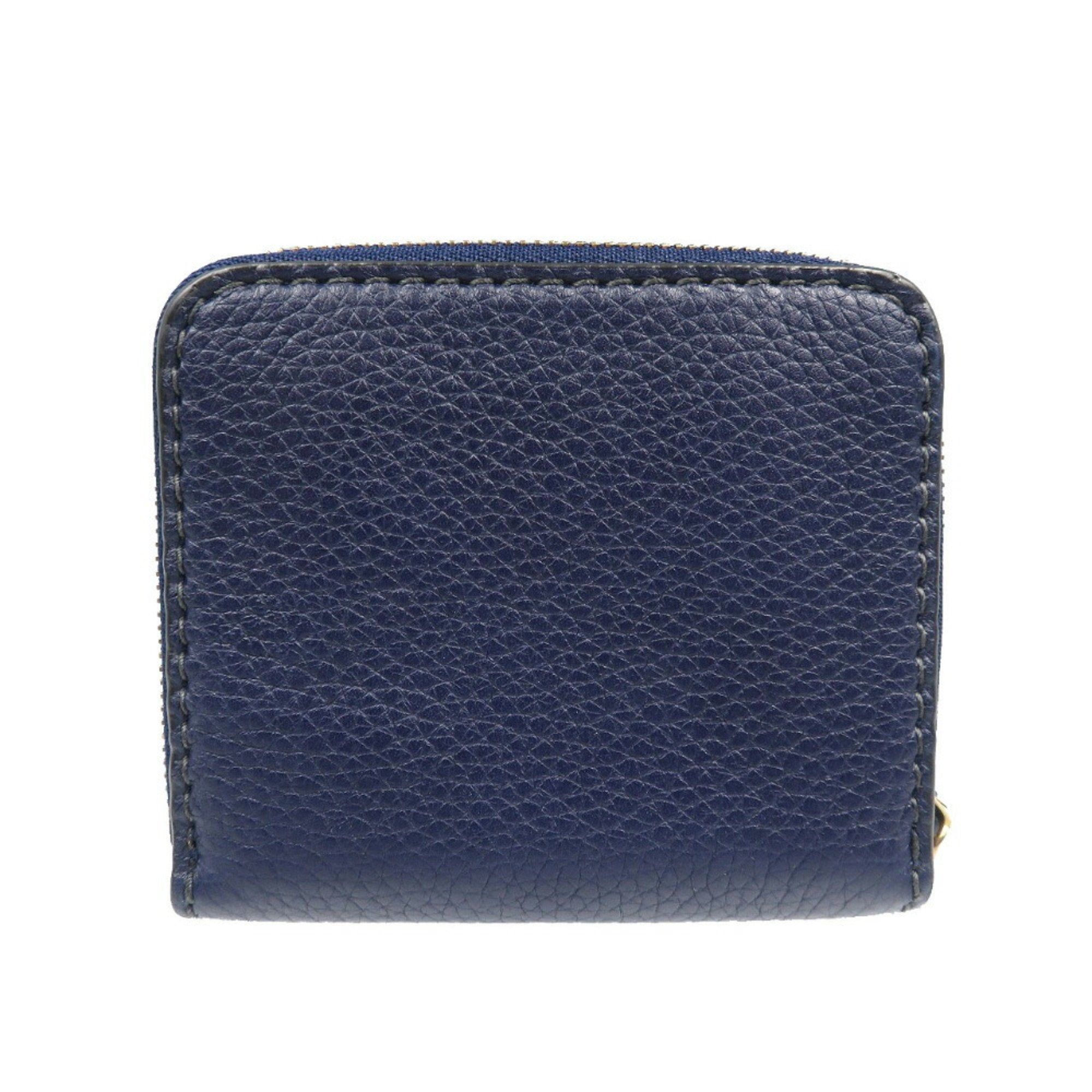 Christian Dior Navy Leather Wallet (Bi-Fold) ()