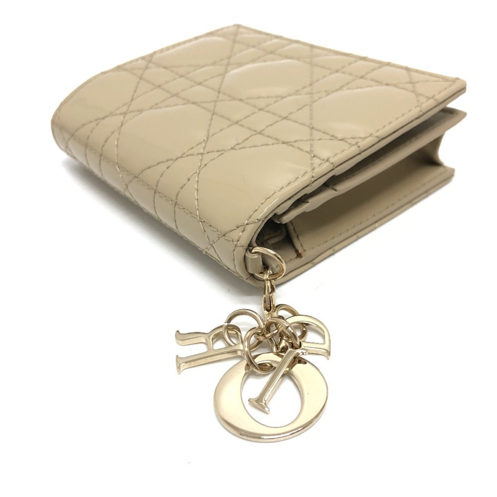 Christian Dior Beige Leather Wallet (Bi-Fold) ()