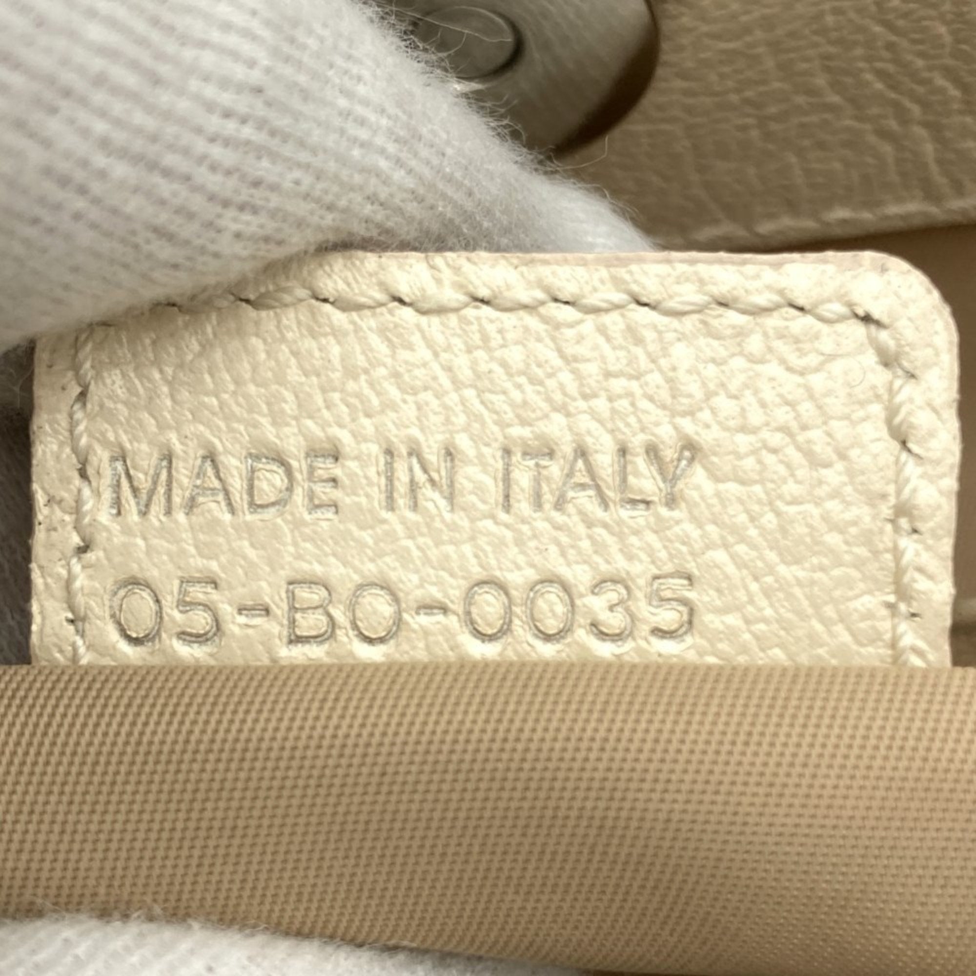 Christian Dior Beige Ivory White Canvas Leather Tote Bag ()