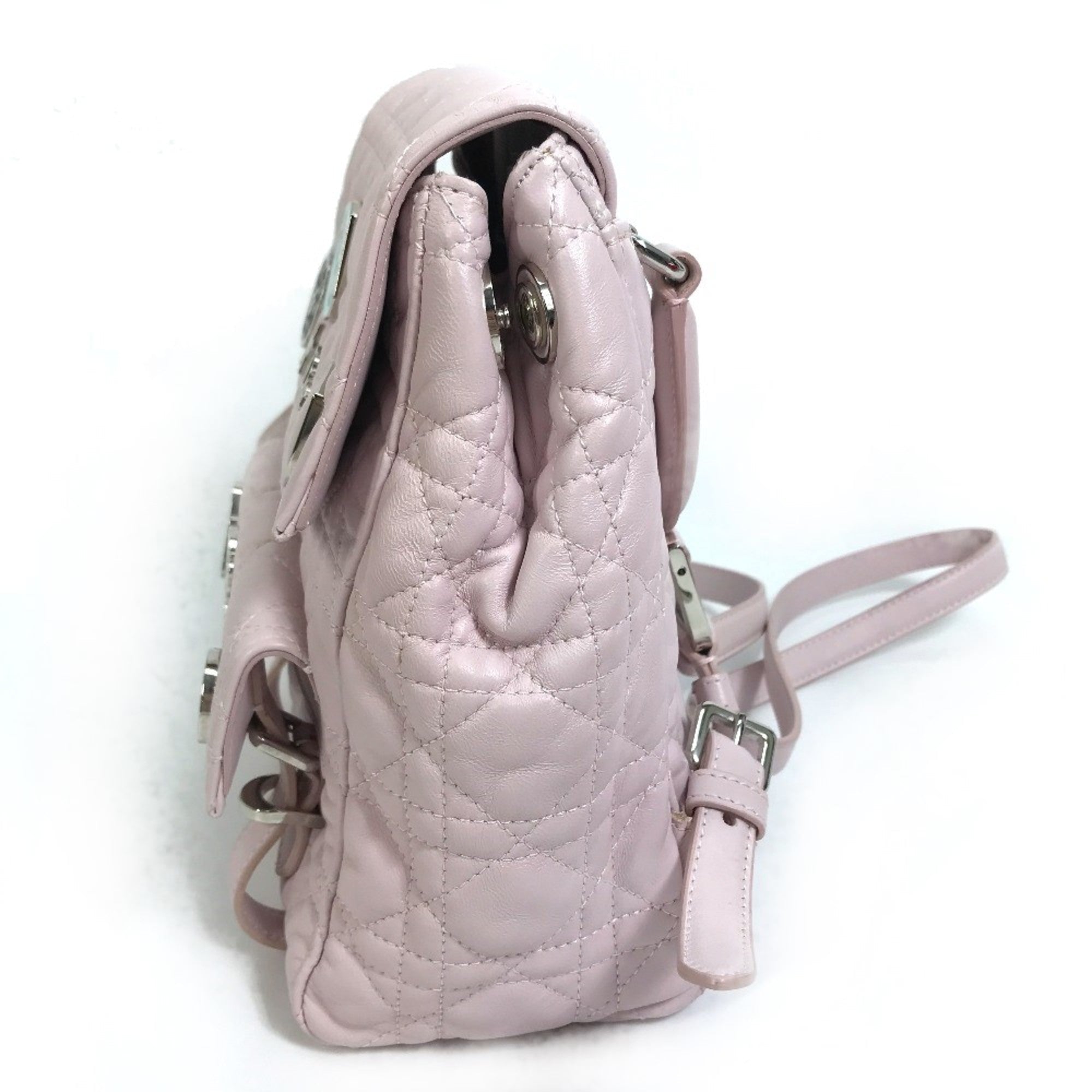Christian Dior Pink Leather Backpack ()