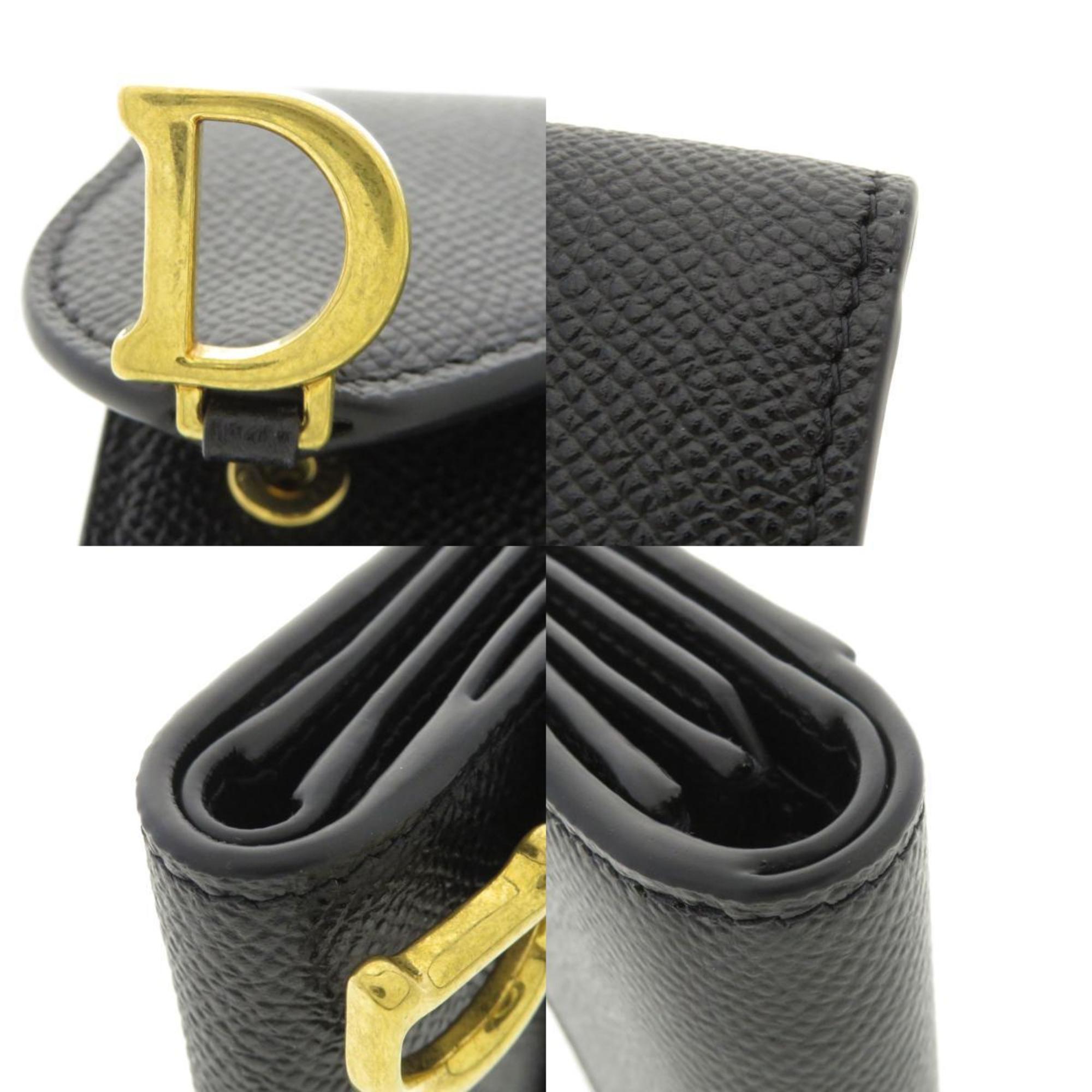 Christian Dior Black Leather Wallet (Bi-Fold) ()