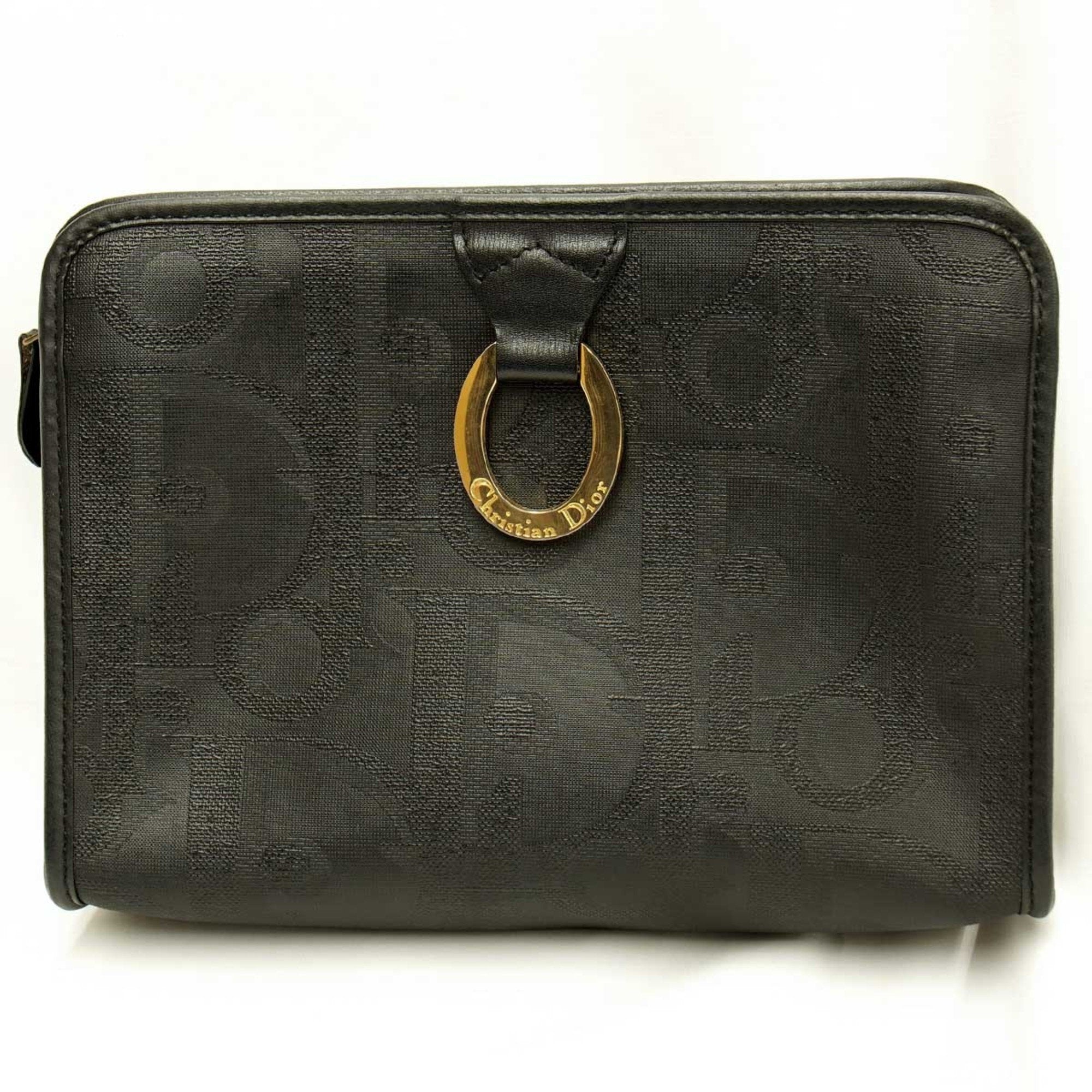 Christian Dior Black Leather Clutch Bag ()