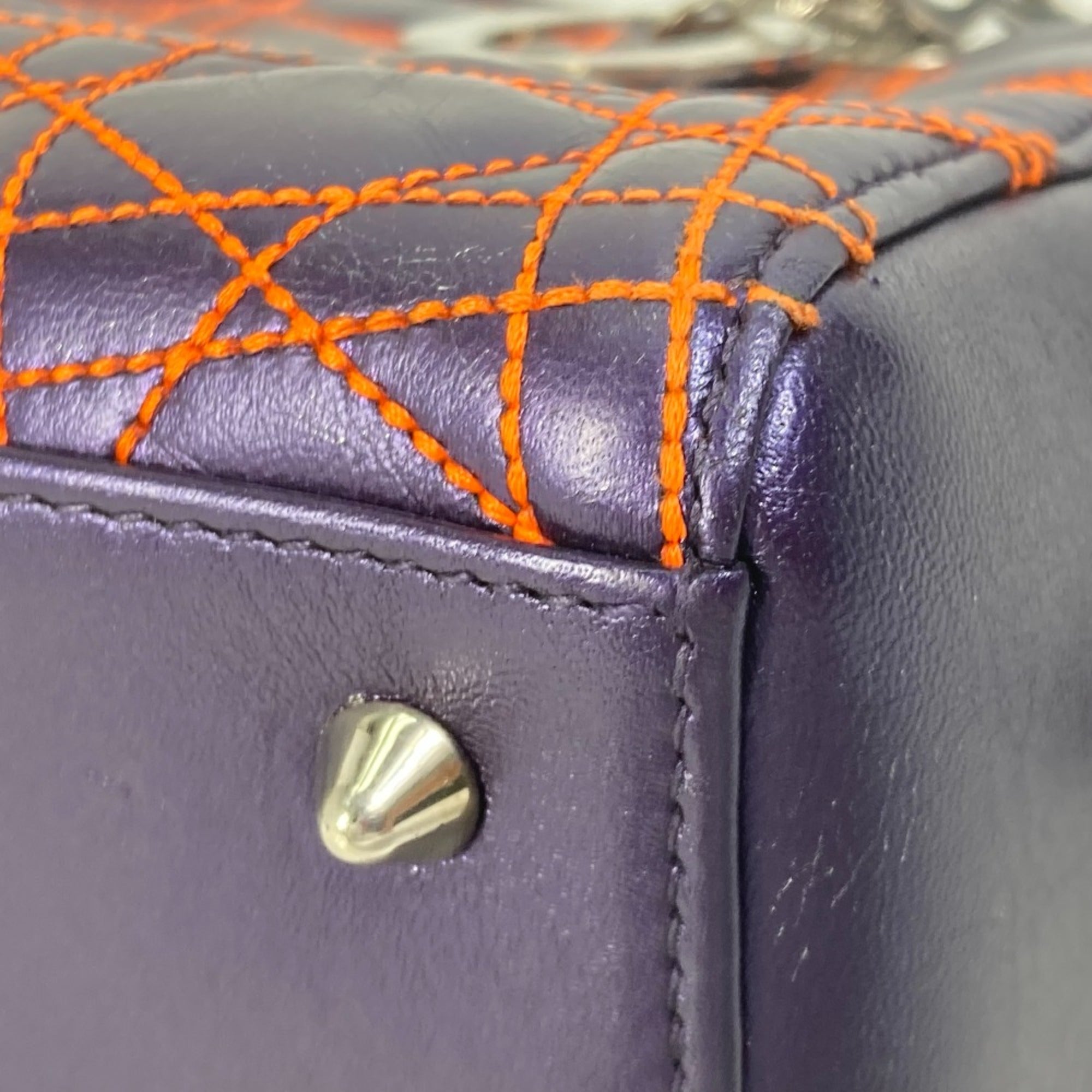 Christian Dior Purple Leather Handbag ()