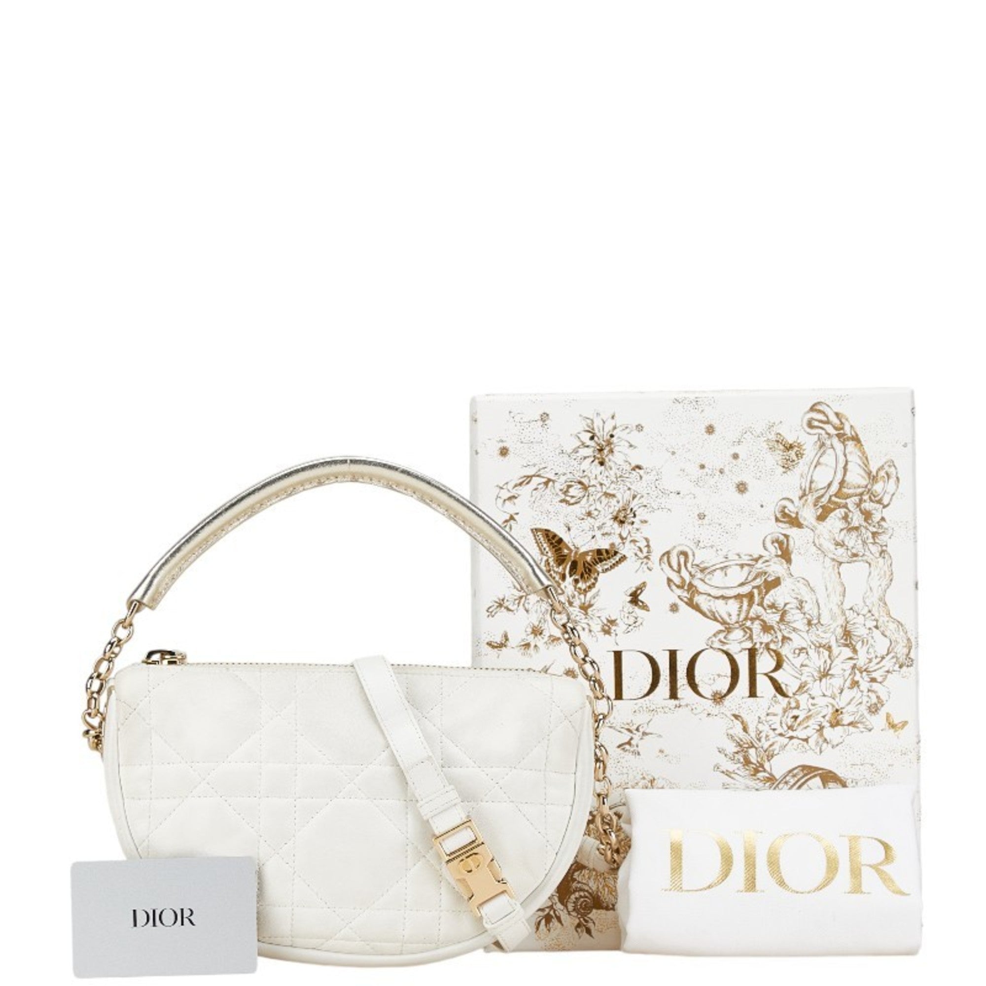Christian Dior White Leather Shoulder Bag ()
