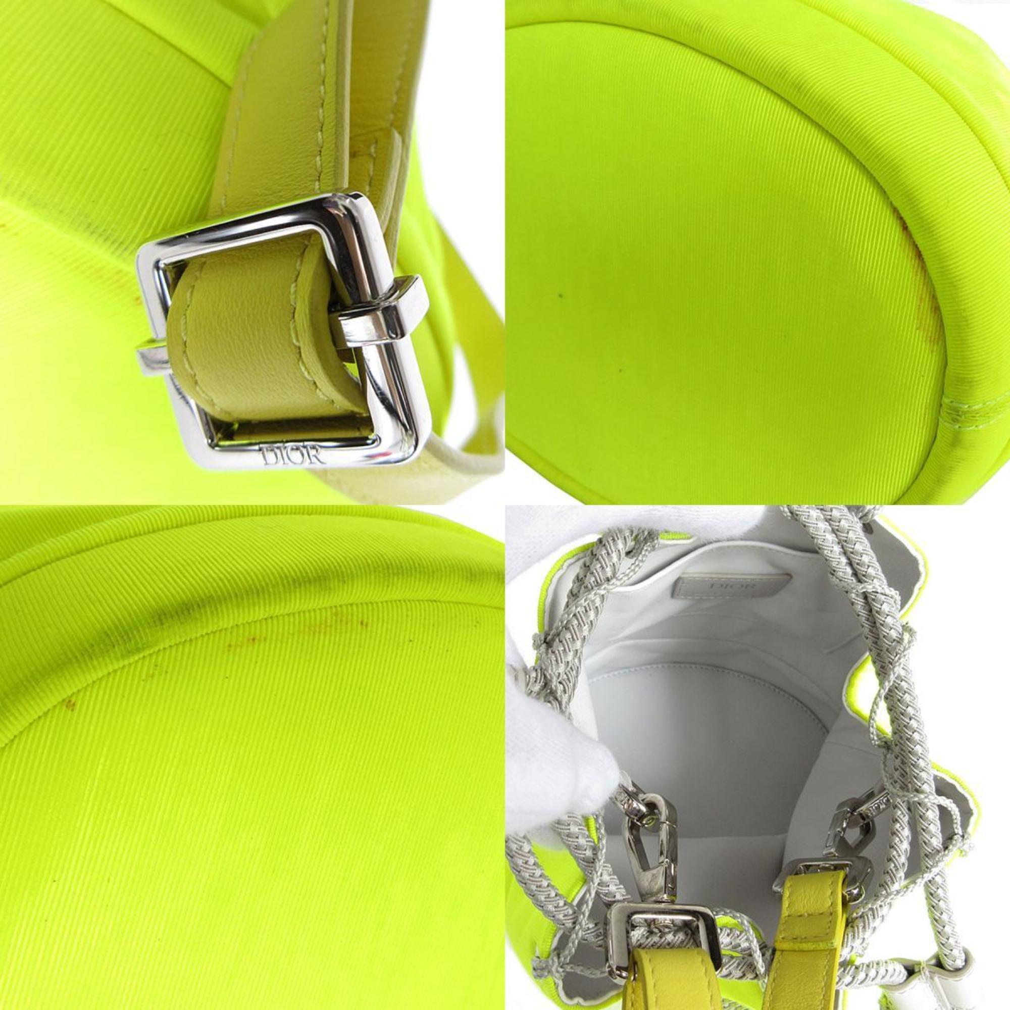 Christian Dior Yellow Nylon Leather Shoulder Bag ()