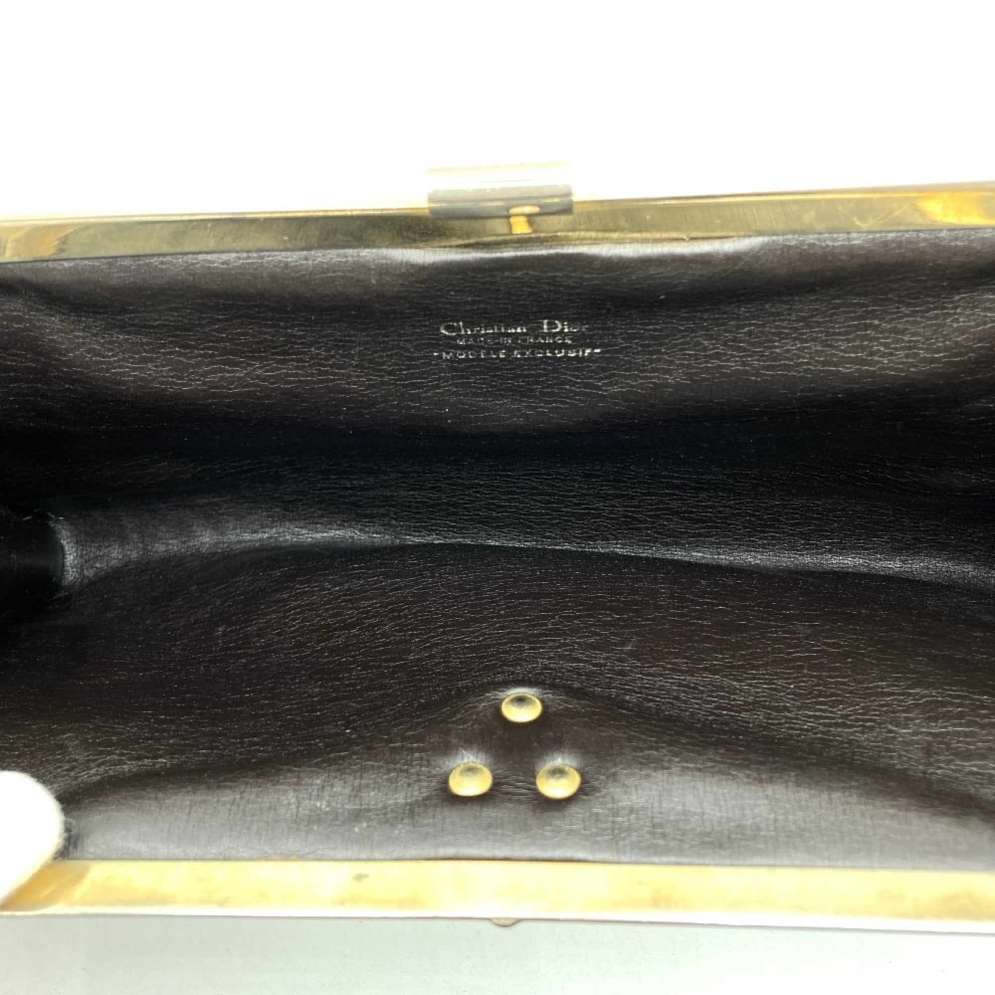 Christian Dior Brown Canvas Clutch Bag ()