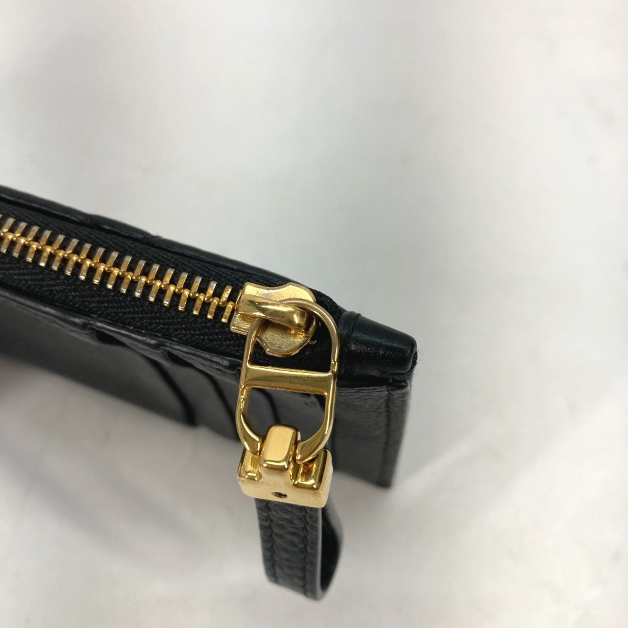 Christian Dior Black Leather Coin Purse/Coin Case ()