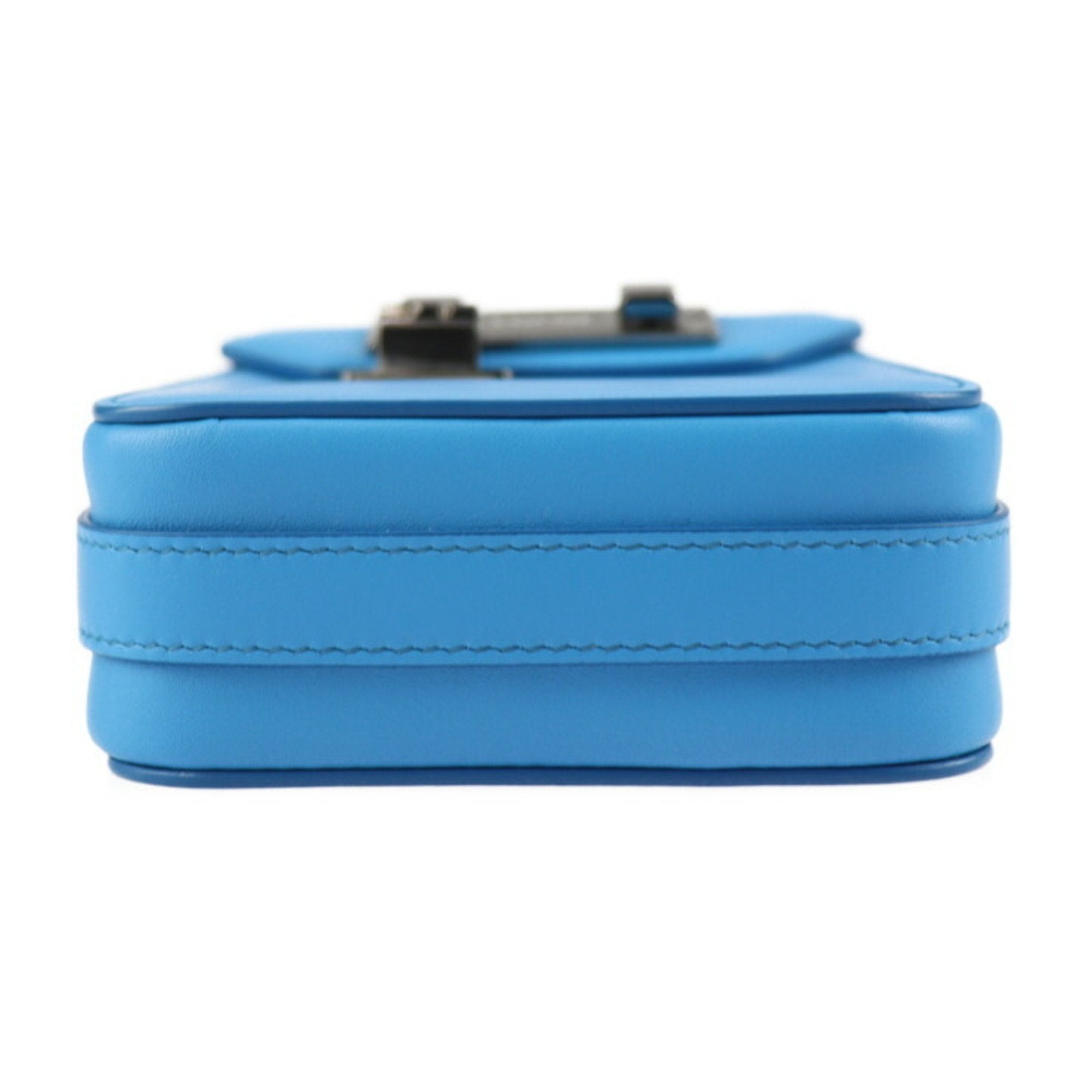 Christian Dior Blue Leather Pochette Shoulder Bag ()
