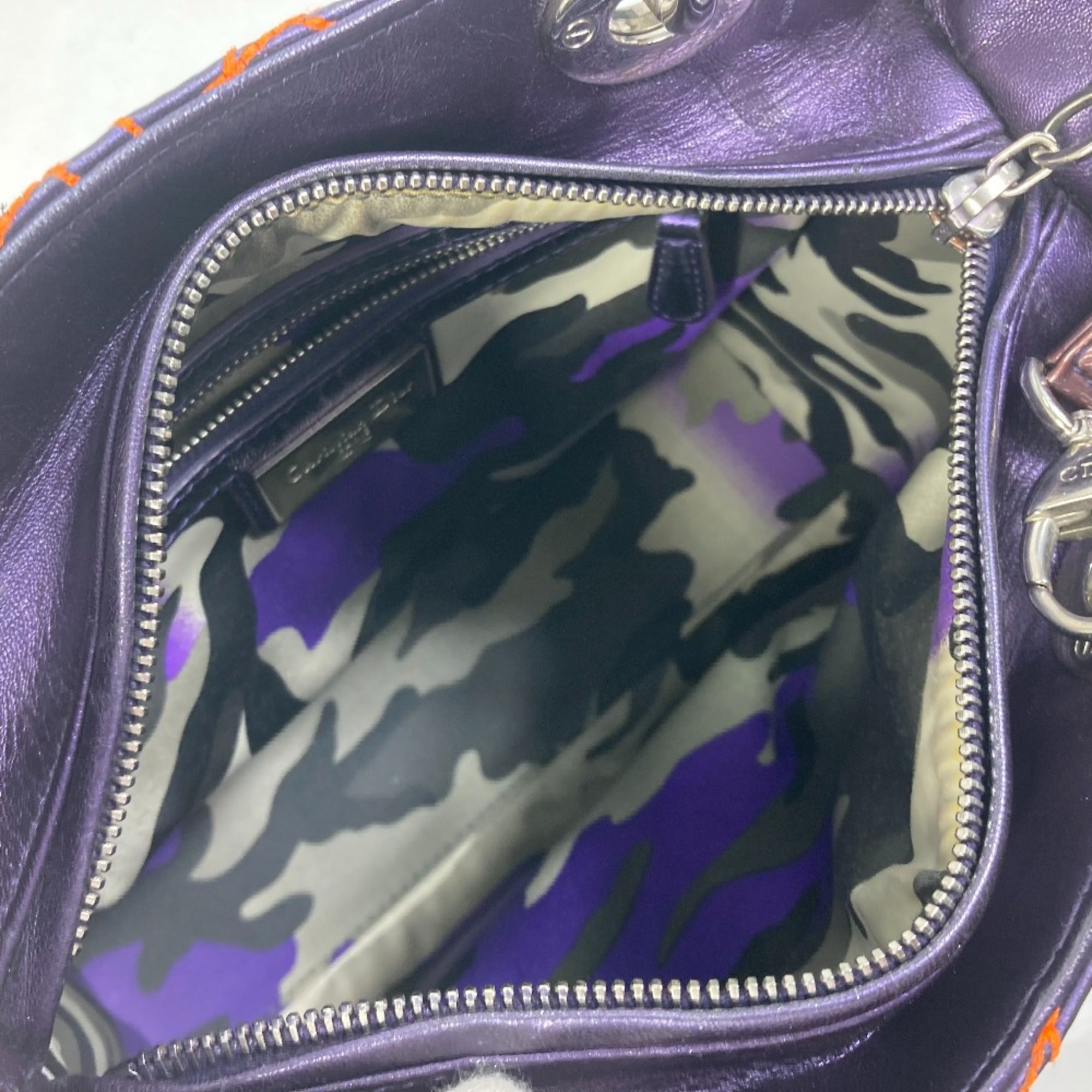 Christian Dior Purple Leather Handbag ()