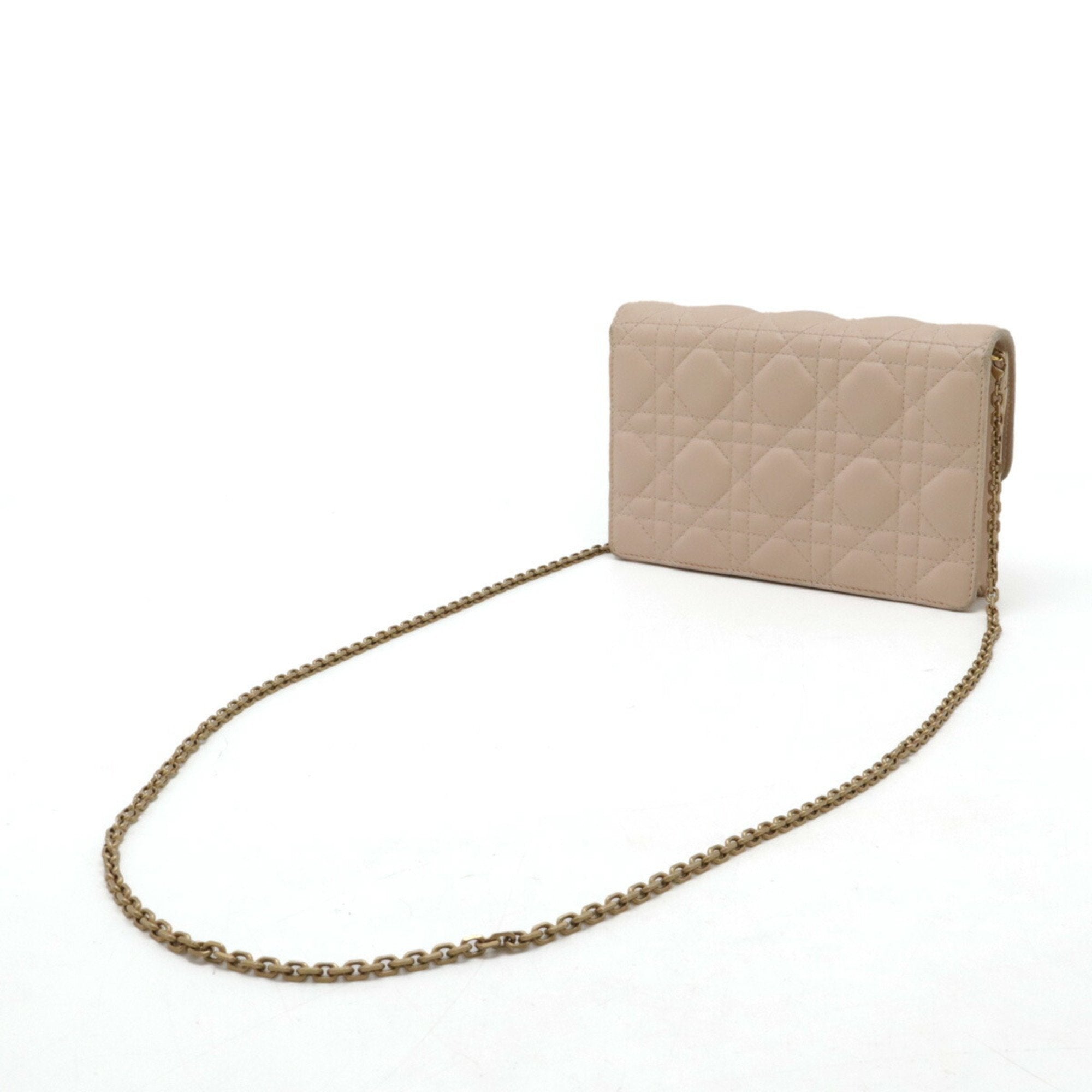 Christian Dior Baby Pink Leather Clutch Bag ()