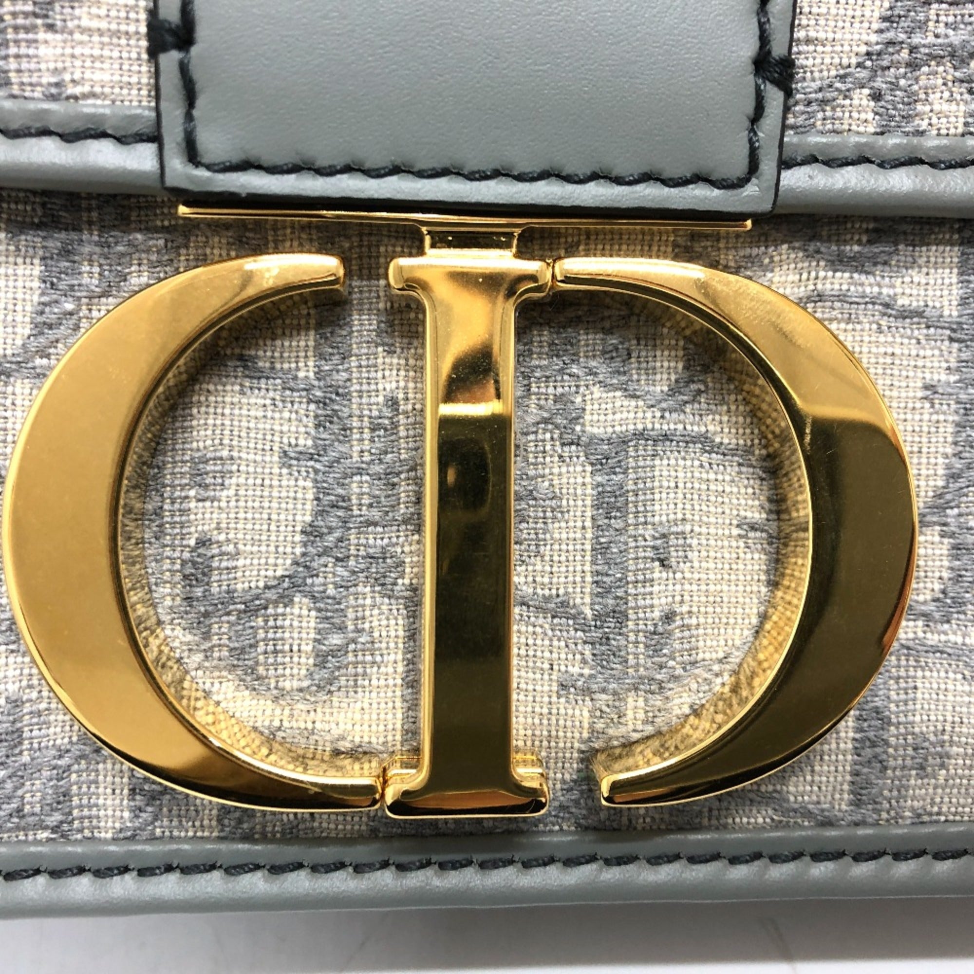 Christian Dior Gray Leather Shoulder Bag ()