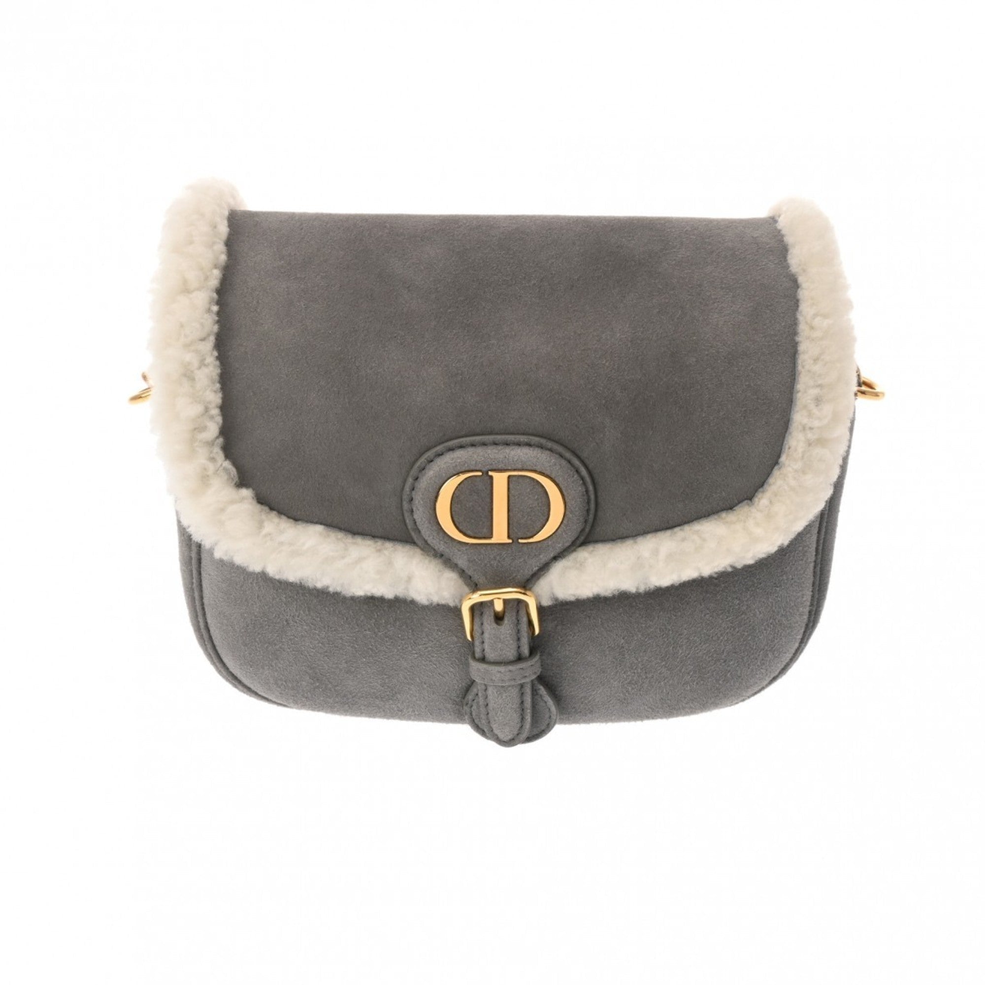 Christian Dior Gray Suede Leather Shoulder Bag ()