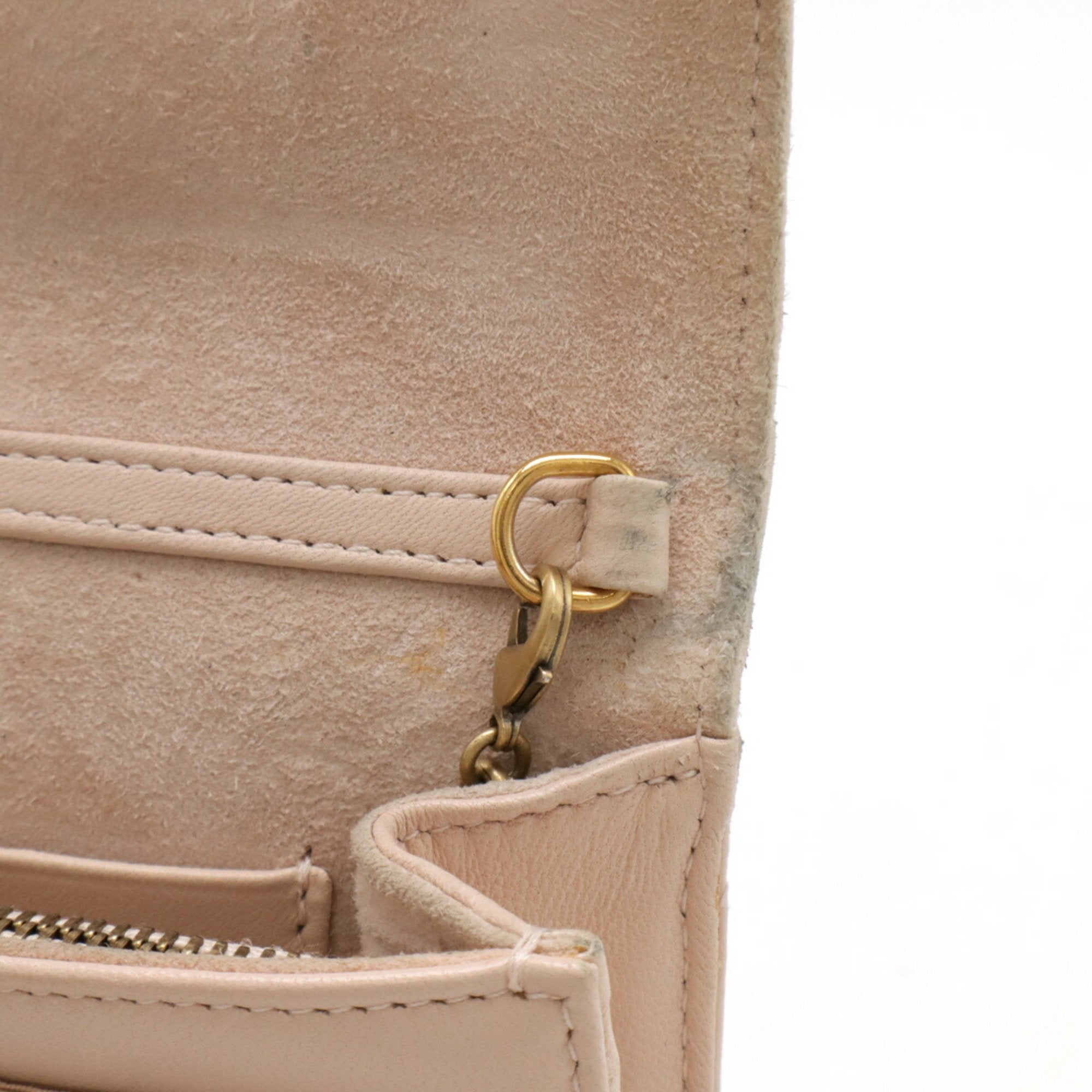 Christian Dior Baby Pink Leather Clutch Bag ()