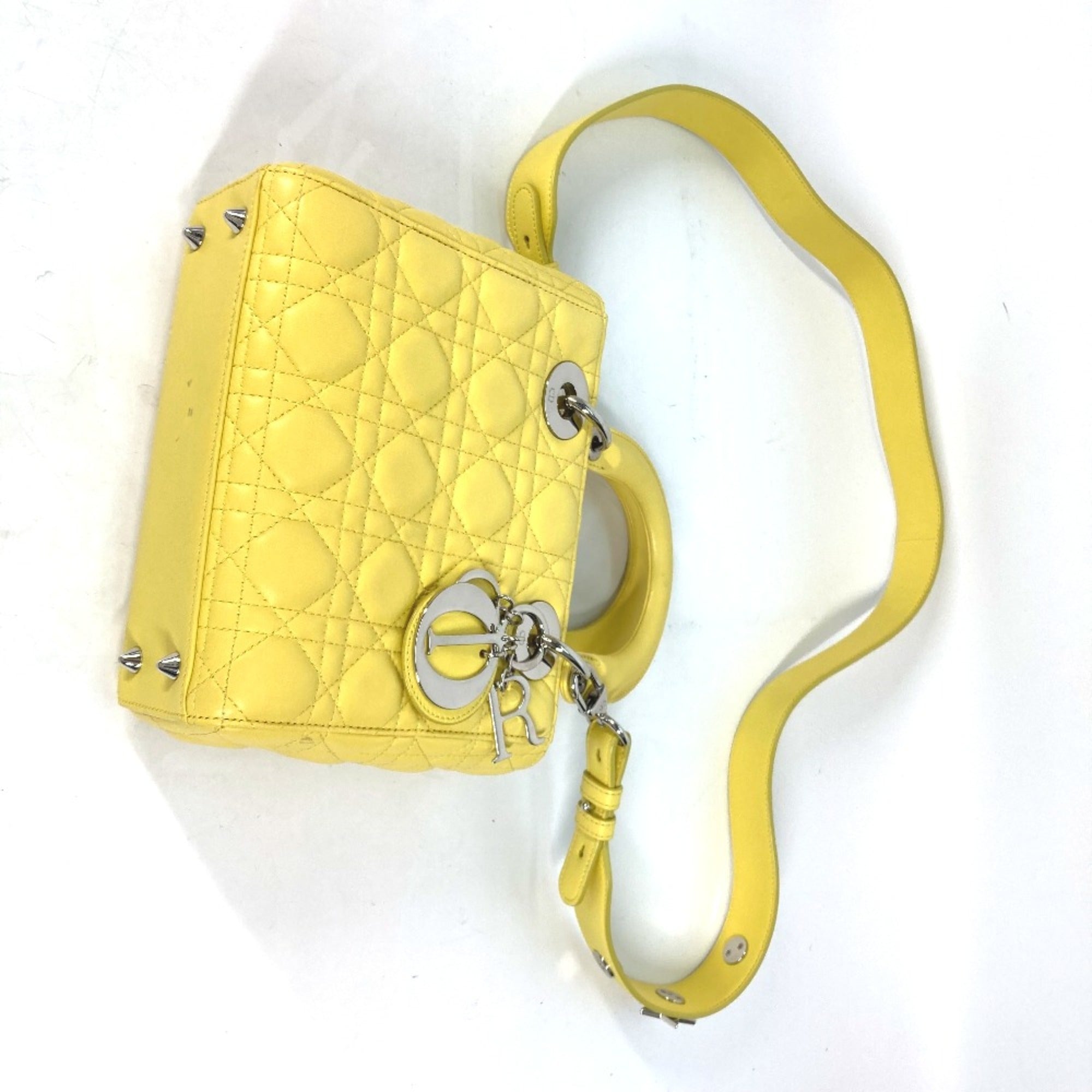 Christian Dior Yellow Leather Handbag ()