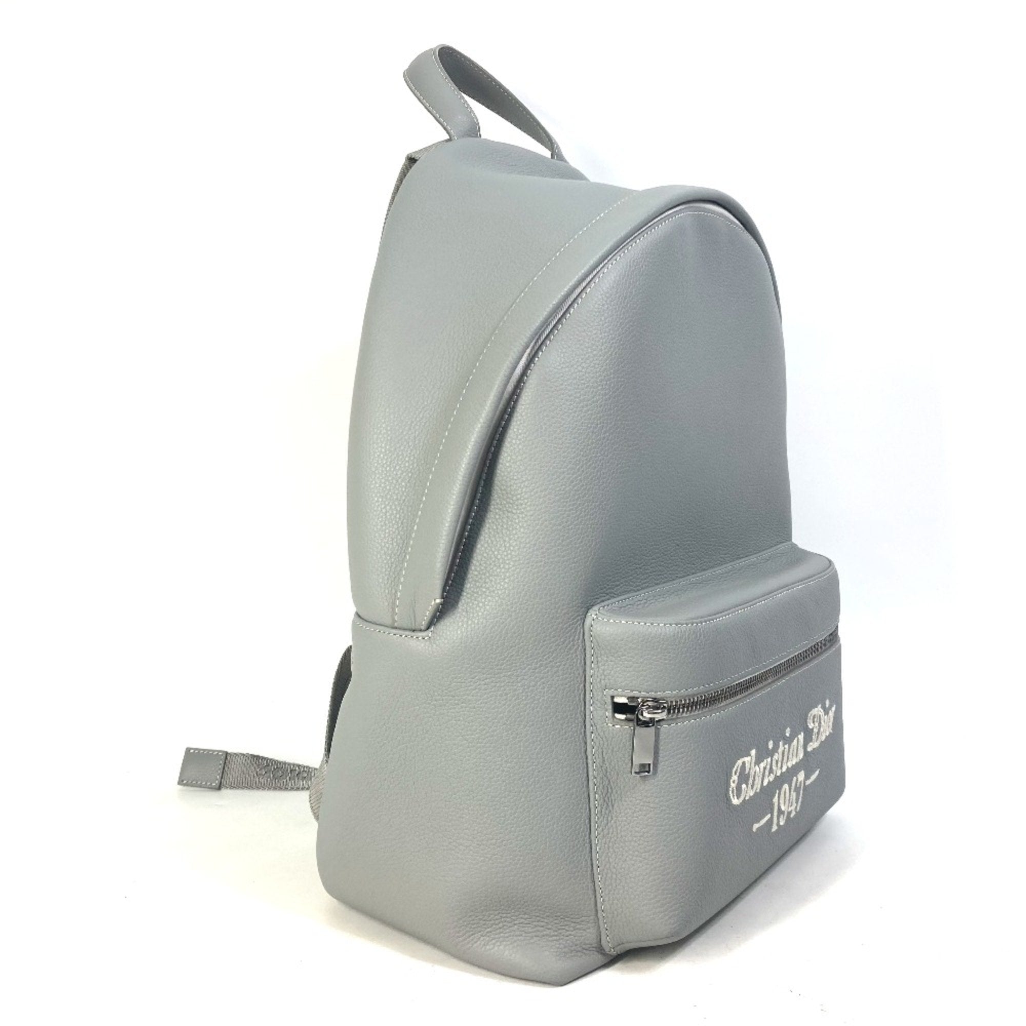 Christian Dior Gray Leather Backpack ()