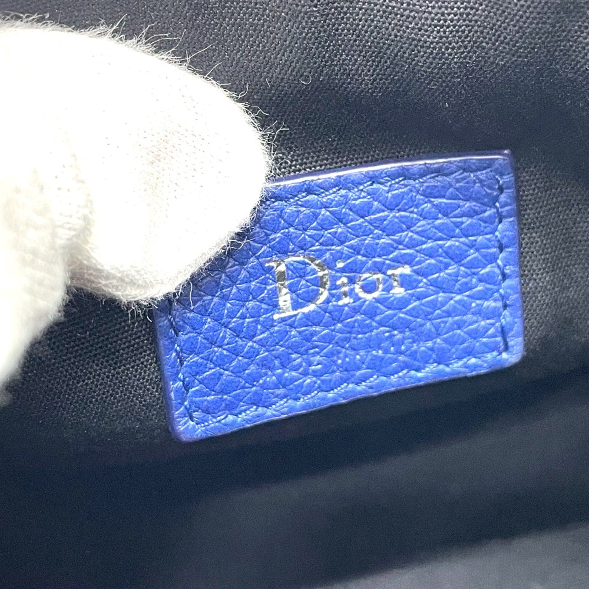 Christian Dior Blue Leather Shoulder Bag ()