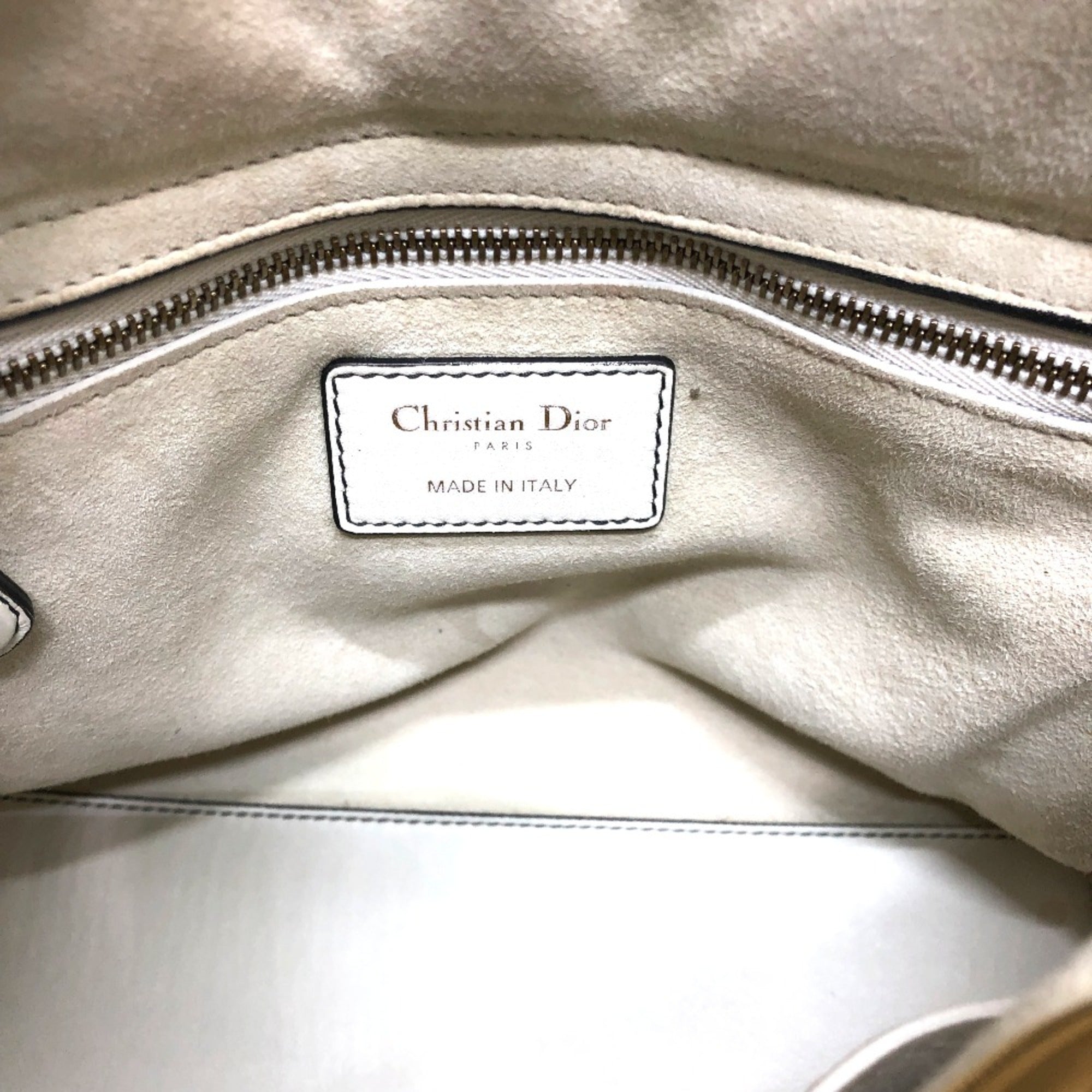 Christian Dior White Leather Handbag ()