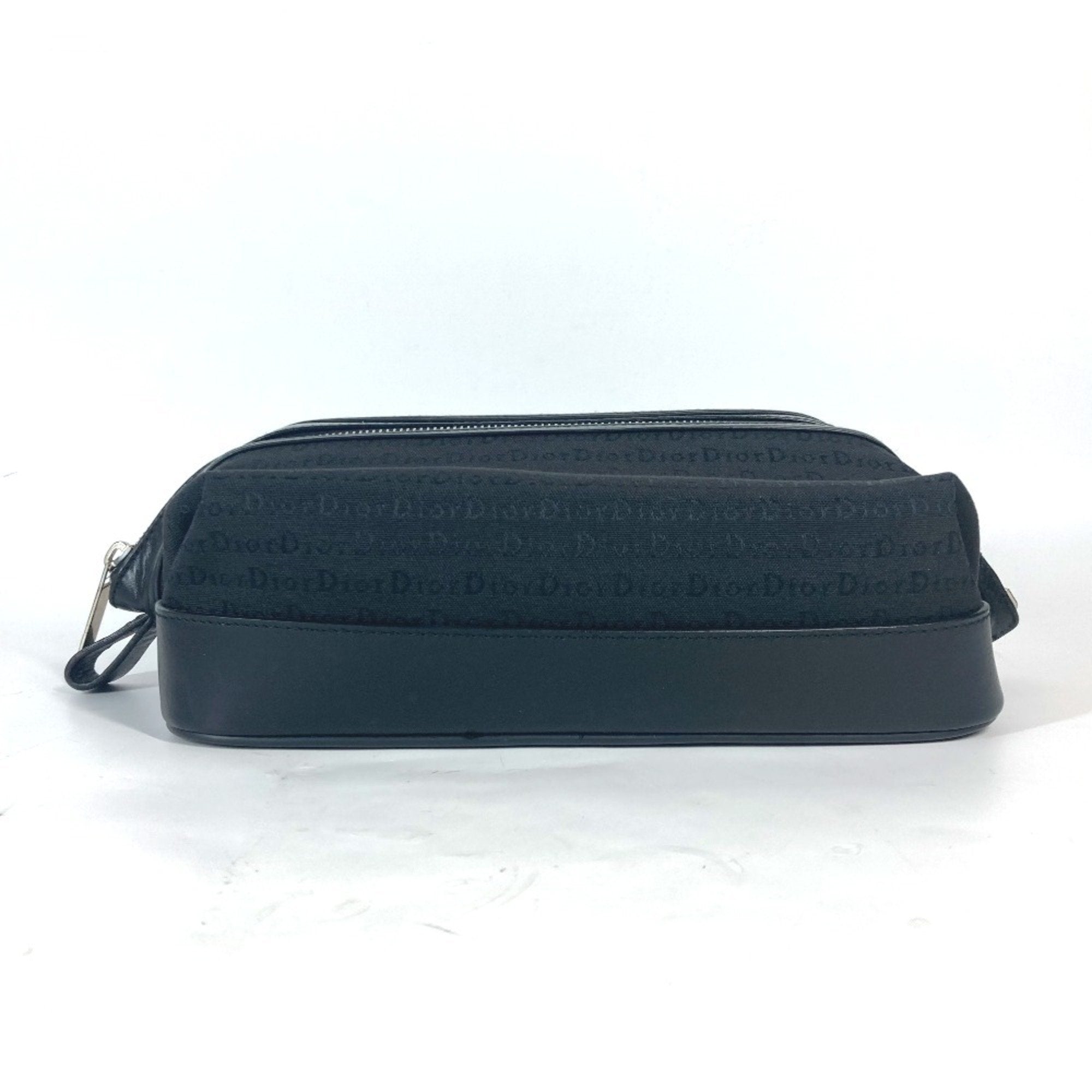 Christian Dior Black Canvas Leather Pouch ()