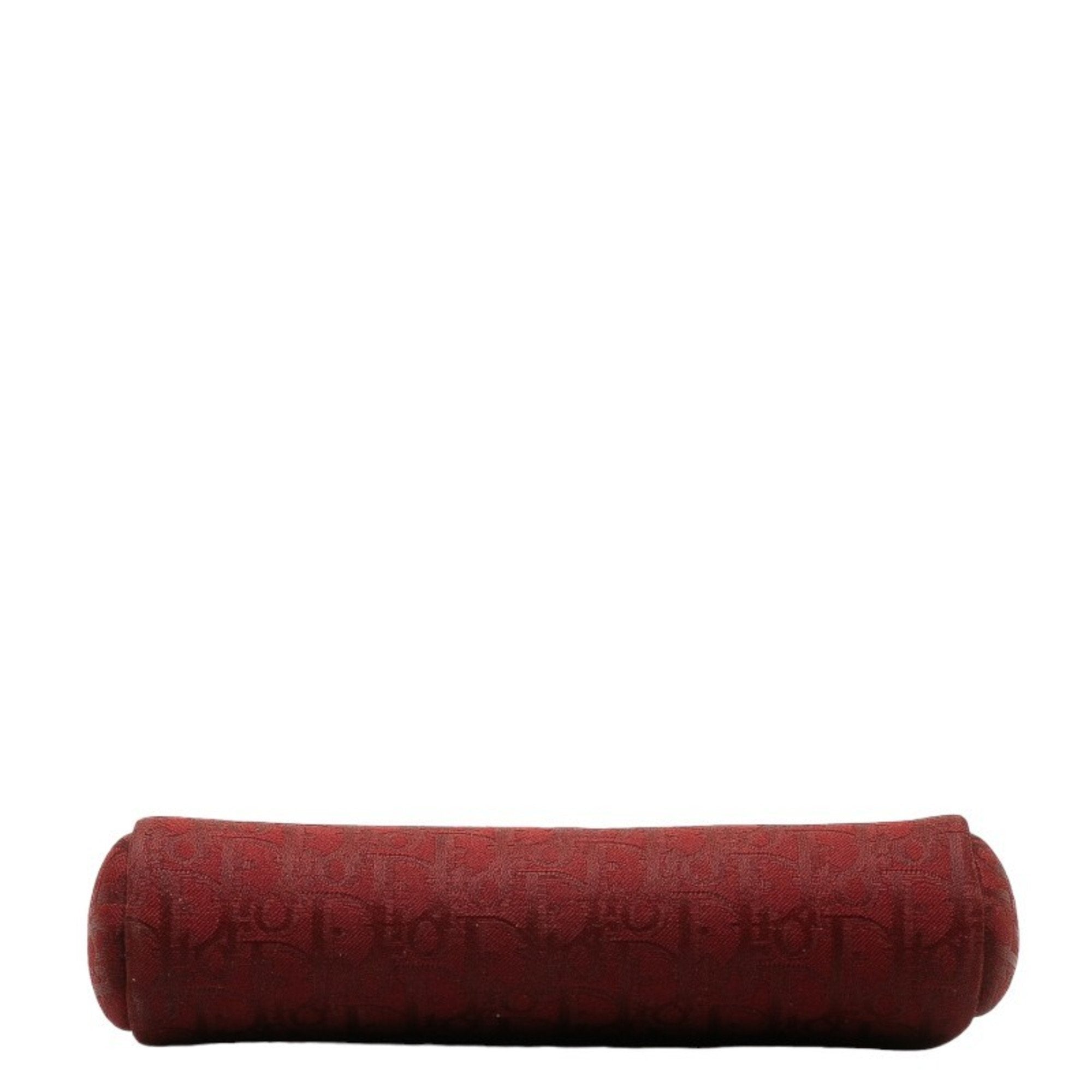 Christian Dior Red Color Canvas Leather Pouch ()
