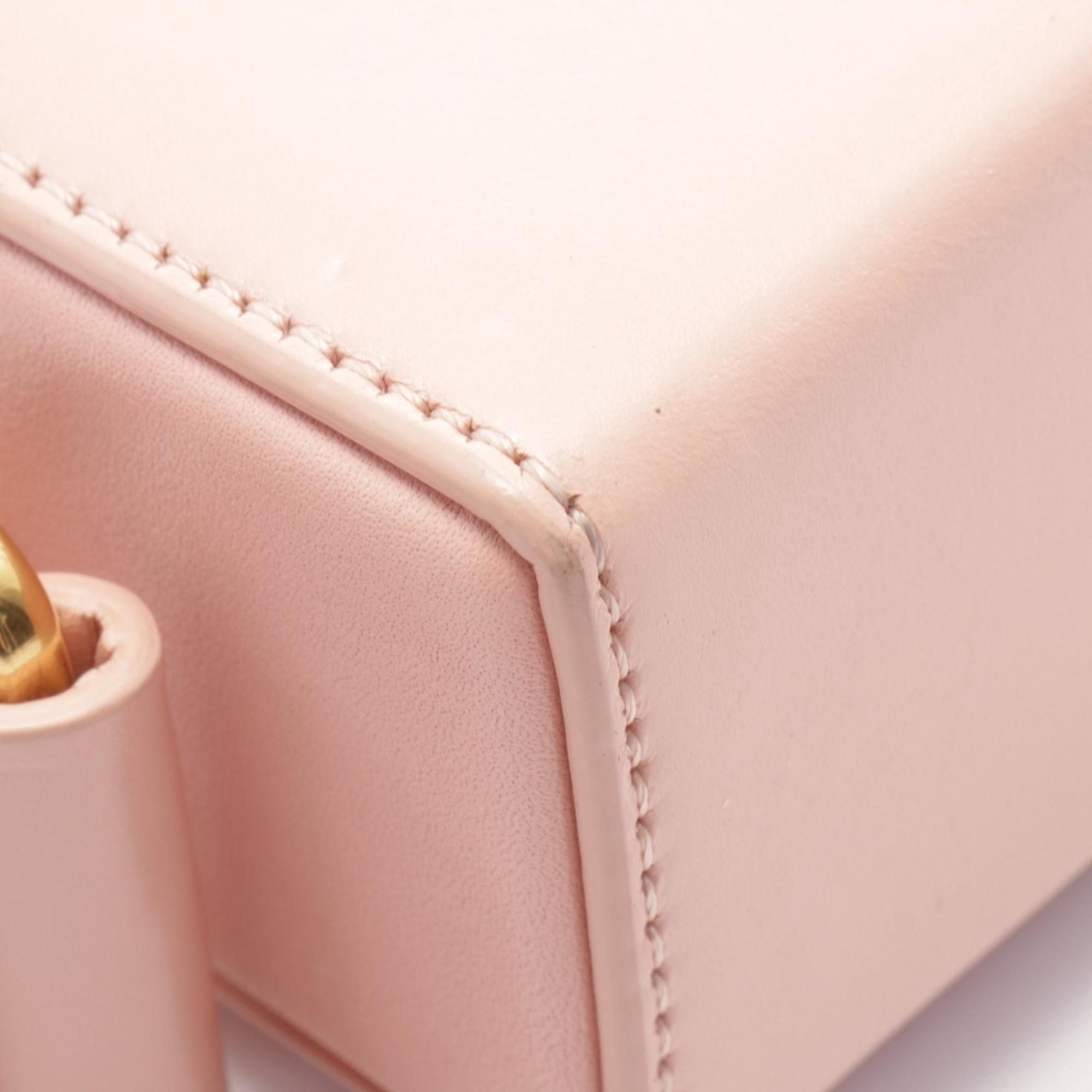 Christian Dior Pink Leather Shoulder Bag ()
