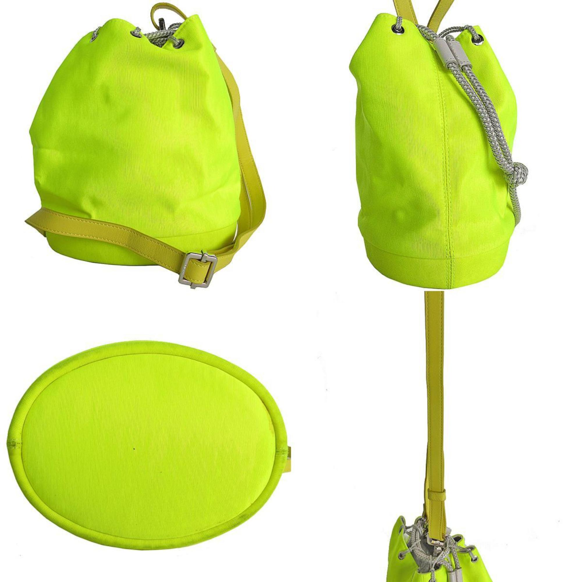 Christian Dior Yellow Nylon Leather Shoulder Bag ()