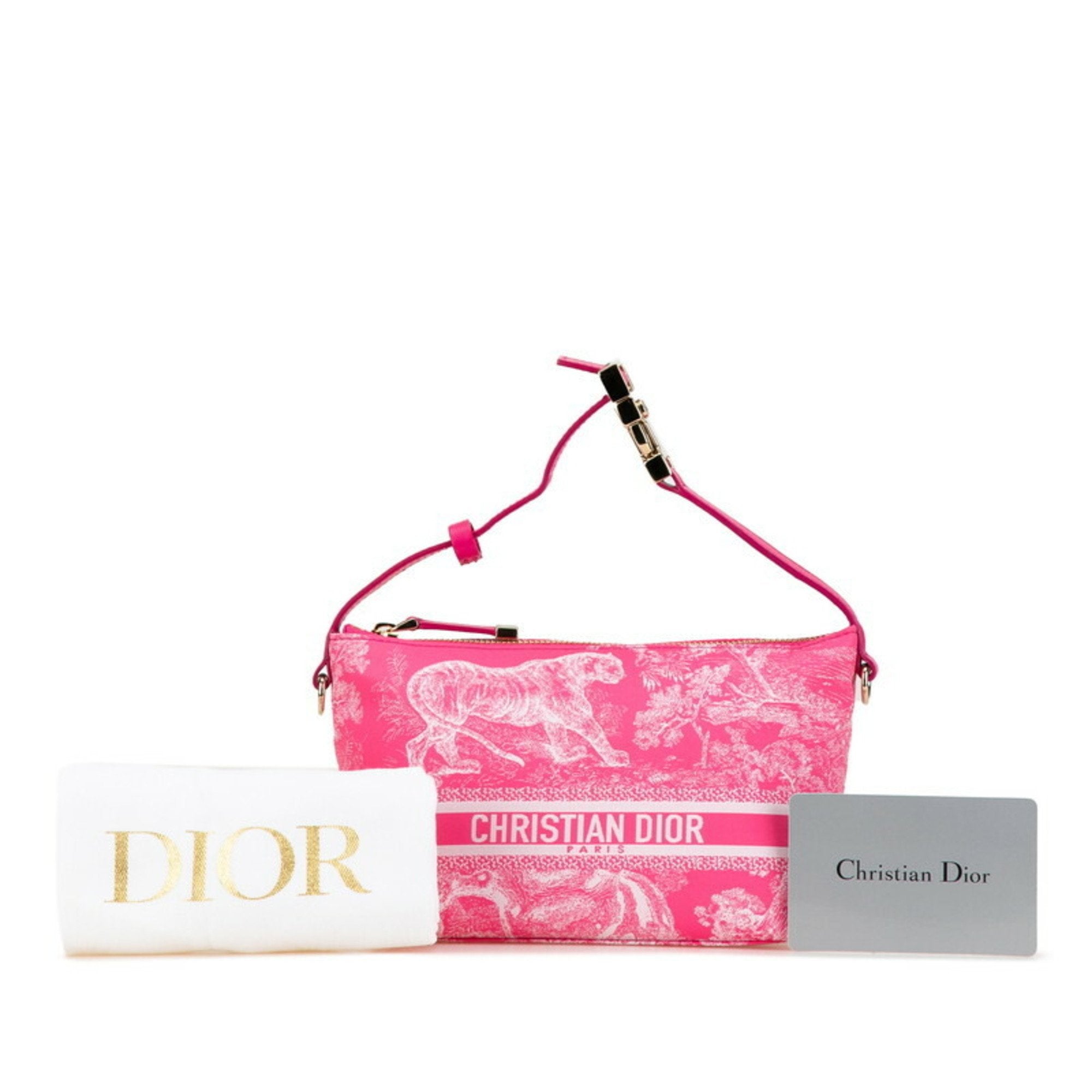 Christian Dior Pink Nylon Leather Handbag ()