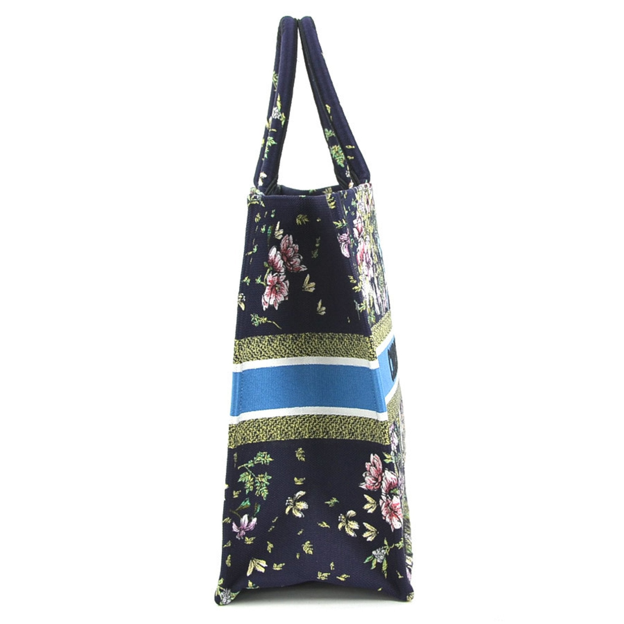 Christian Dior Navy Canvas Handbag Tote Bag ()