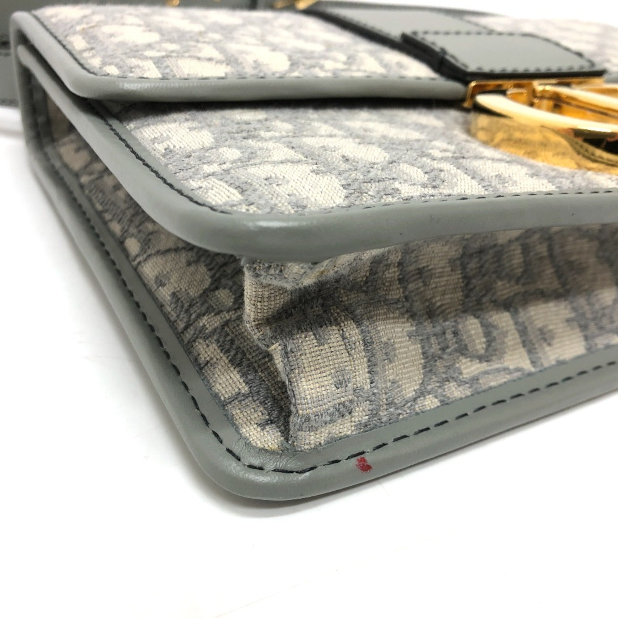 Christian Dior Gray Leather Shoulder Bag ()