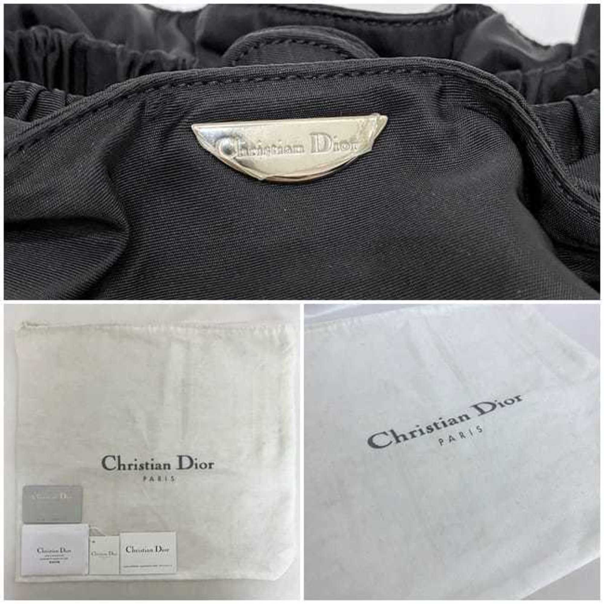 Christian Dior Black Nylon Plastic Handbag ()