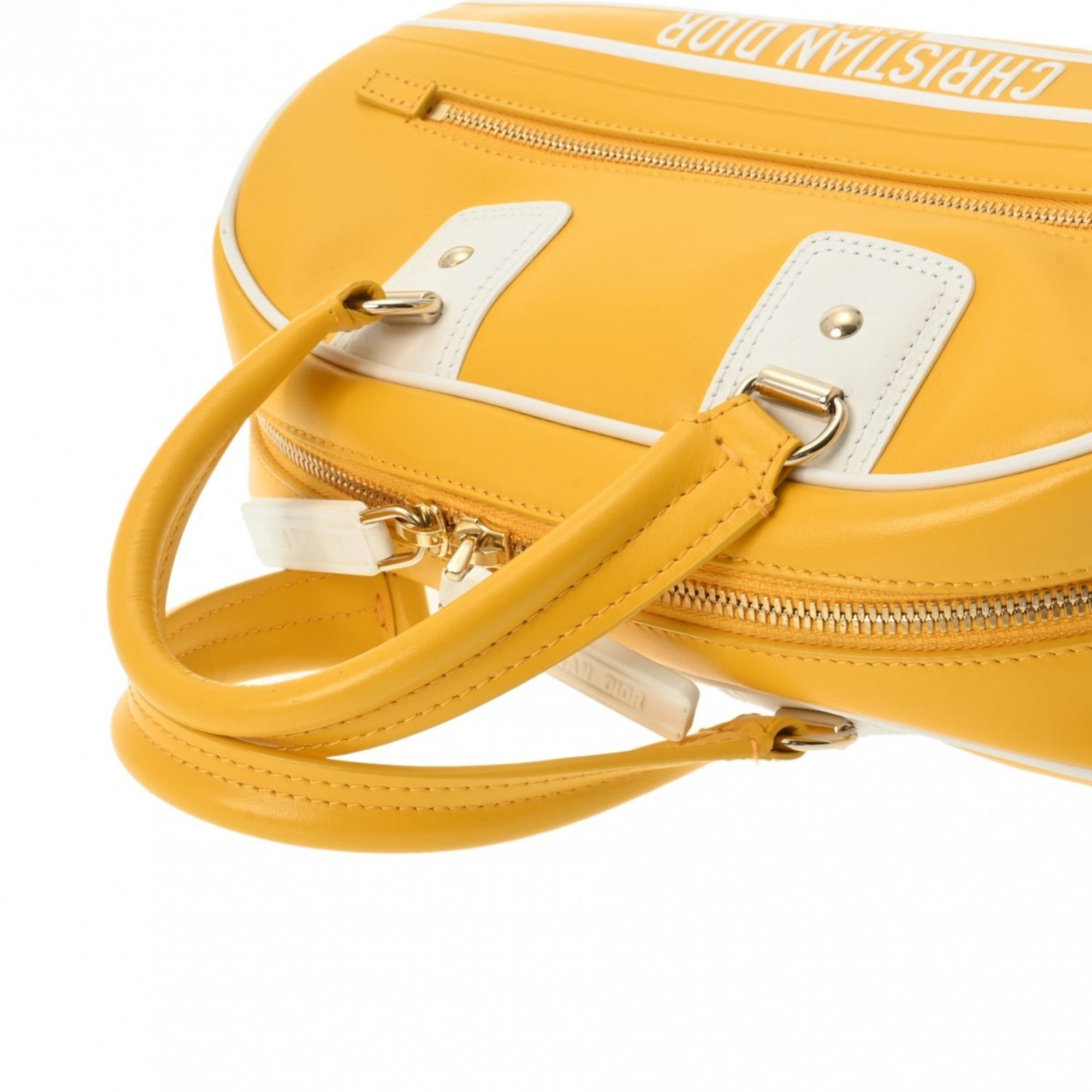 Christian Dior Yellow Leather Handbag ()