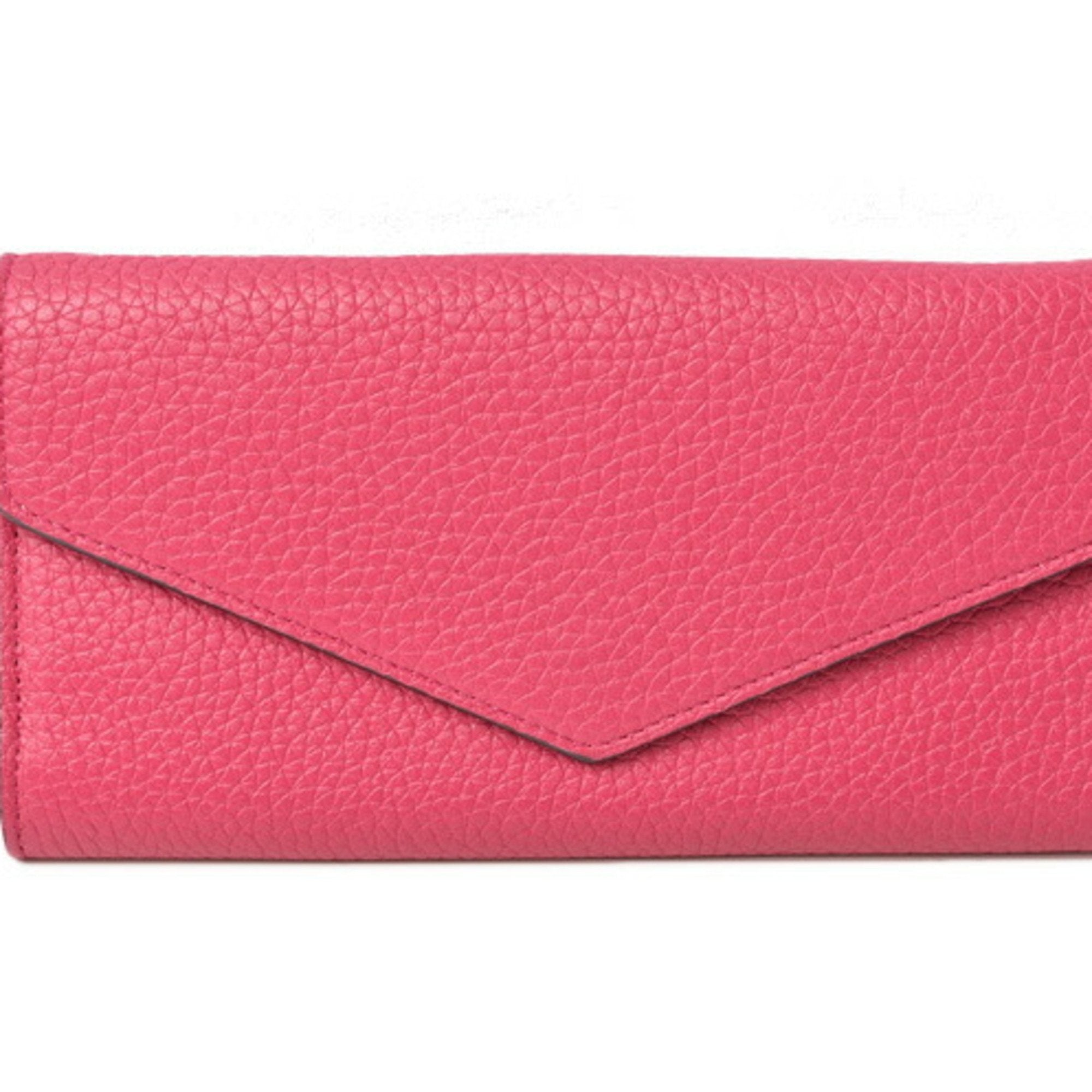 Christian Dior Diorissimo Light Blue Rose Pink Leather Long Wallet (Bi-Fold) ()