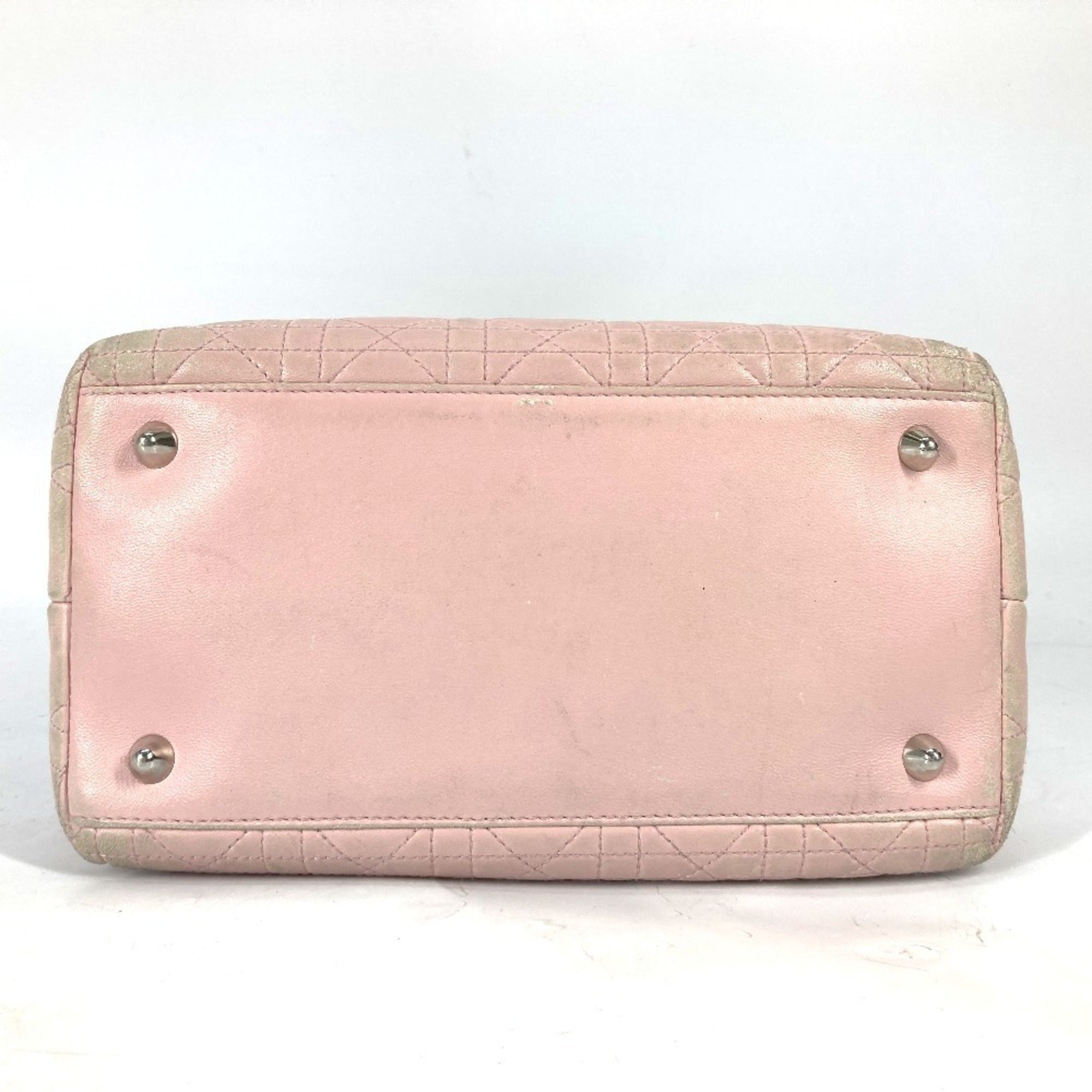 Christian Dior Pink Leather Handbag Shoulder Bag Tote Bag ()