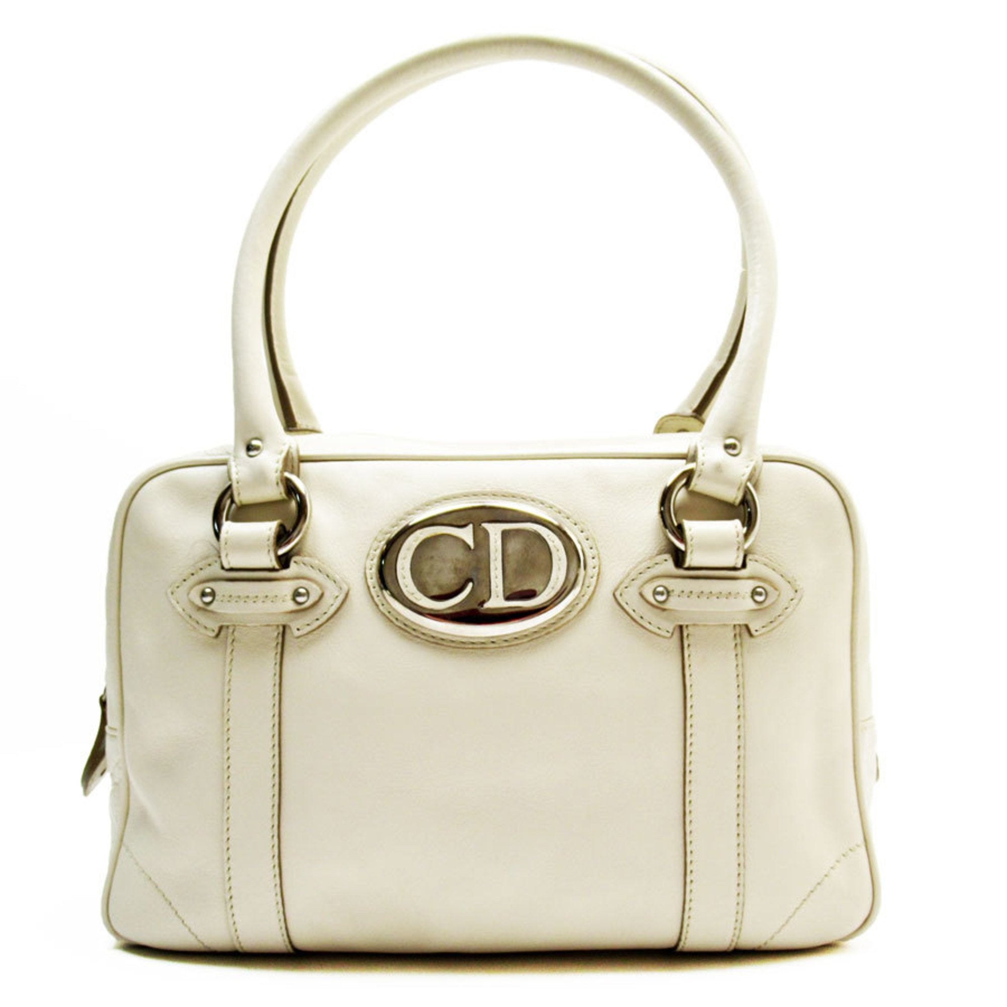 Christian Dior Ivory Leather Handbag ()