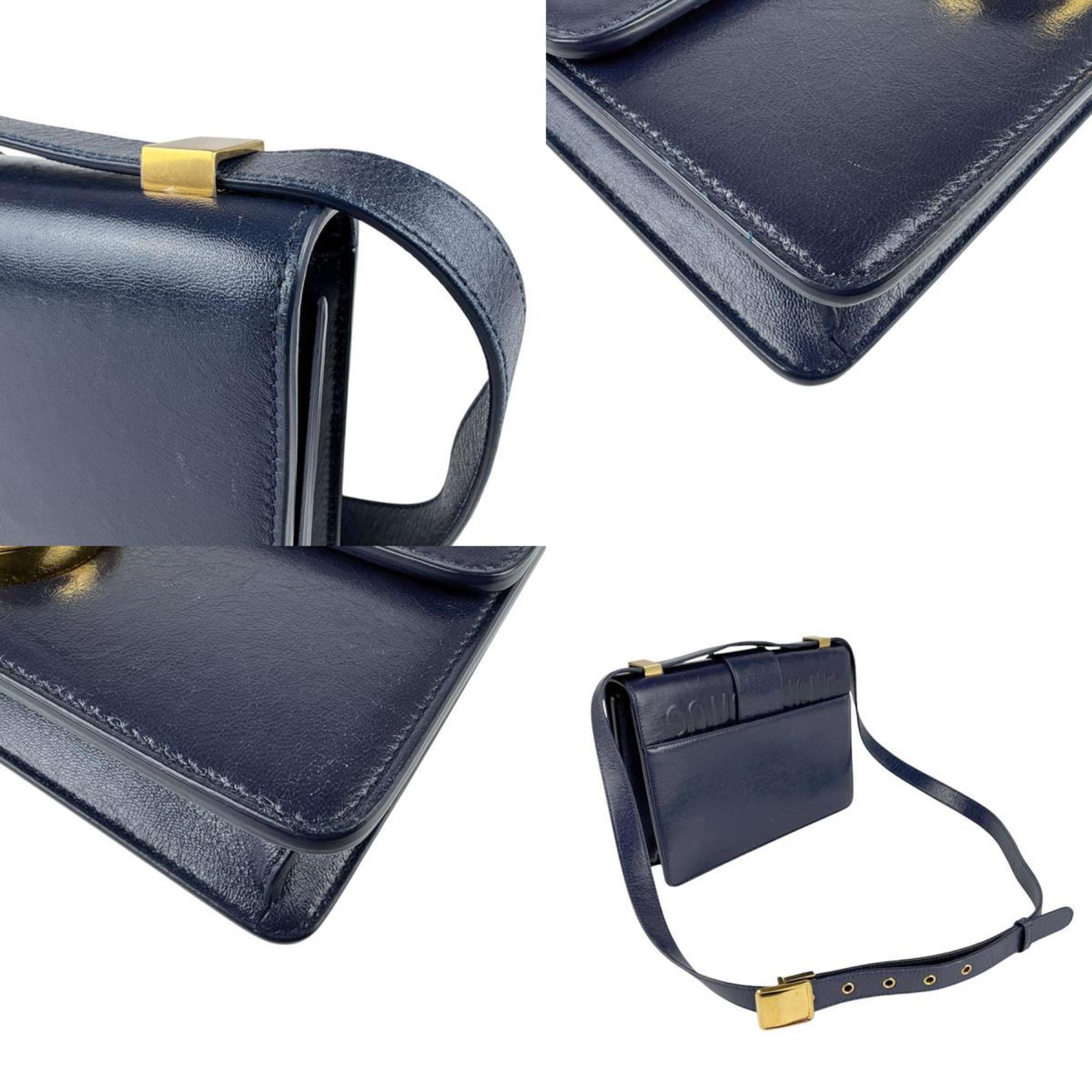 Christian Dior Navy Leather Shoulder Bag ()