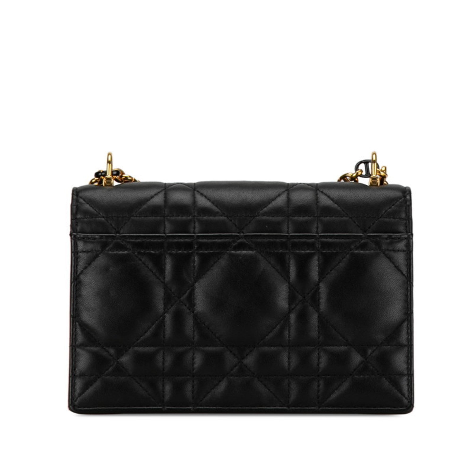 Christian Dior Black Leather Shoulder Bag ()