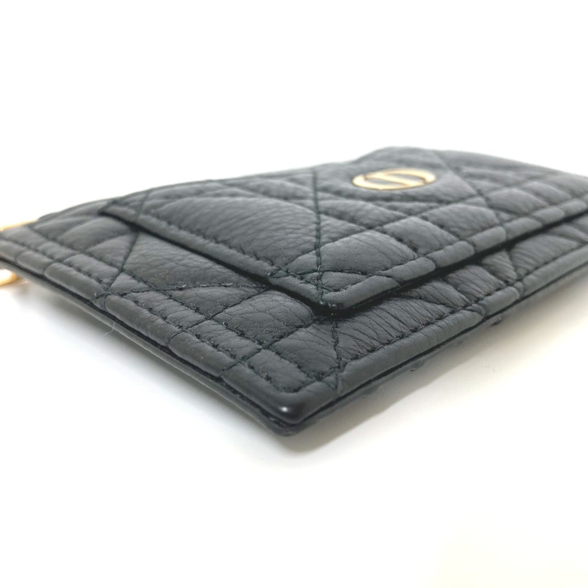 Christian Dior Black Leather Coin Purse/Coin Case ()