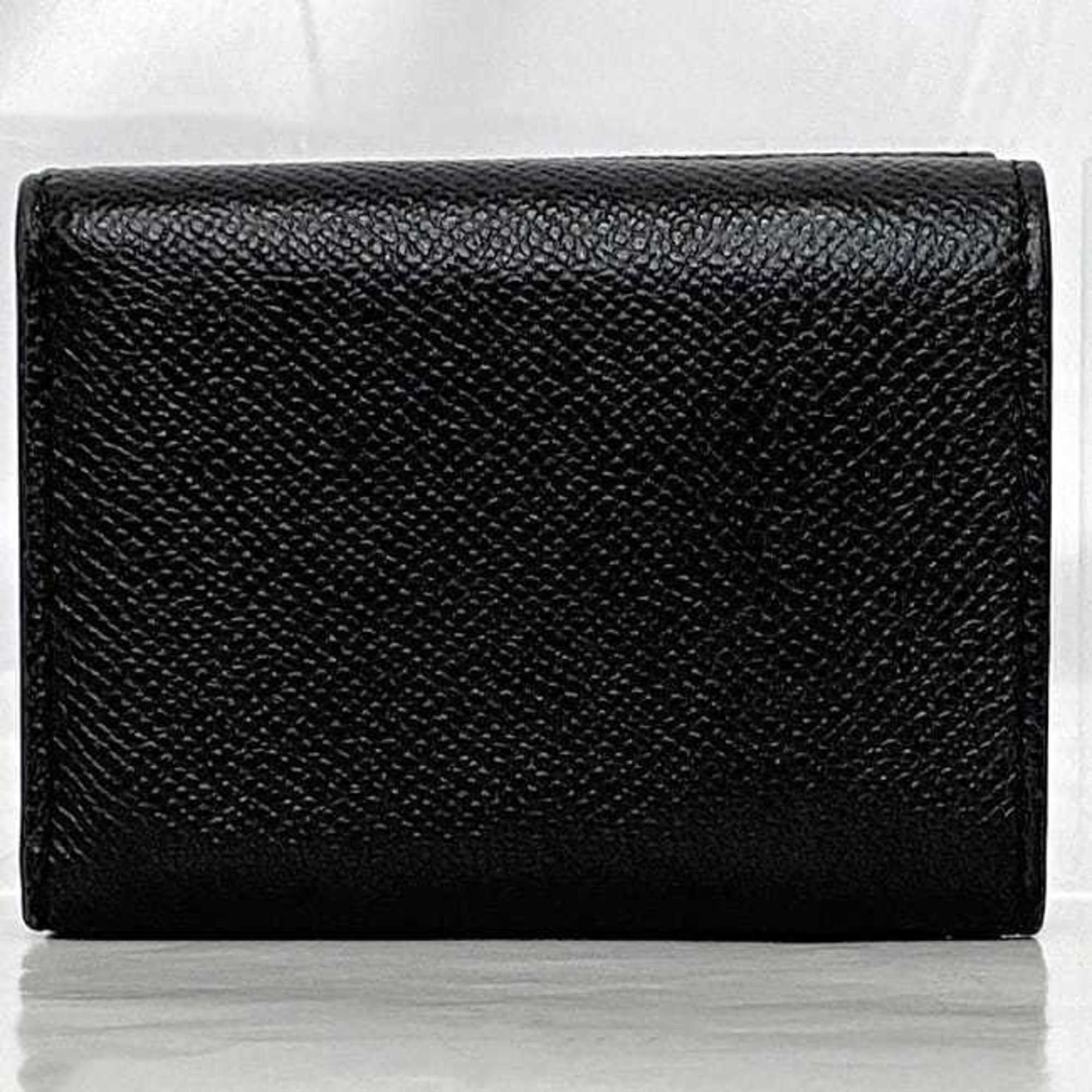Christian Dior Black Leather Wallet (Tri-Fold) ()
