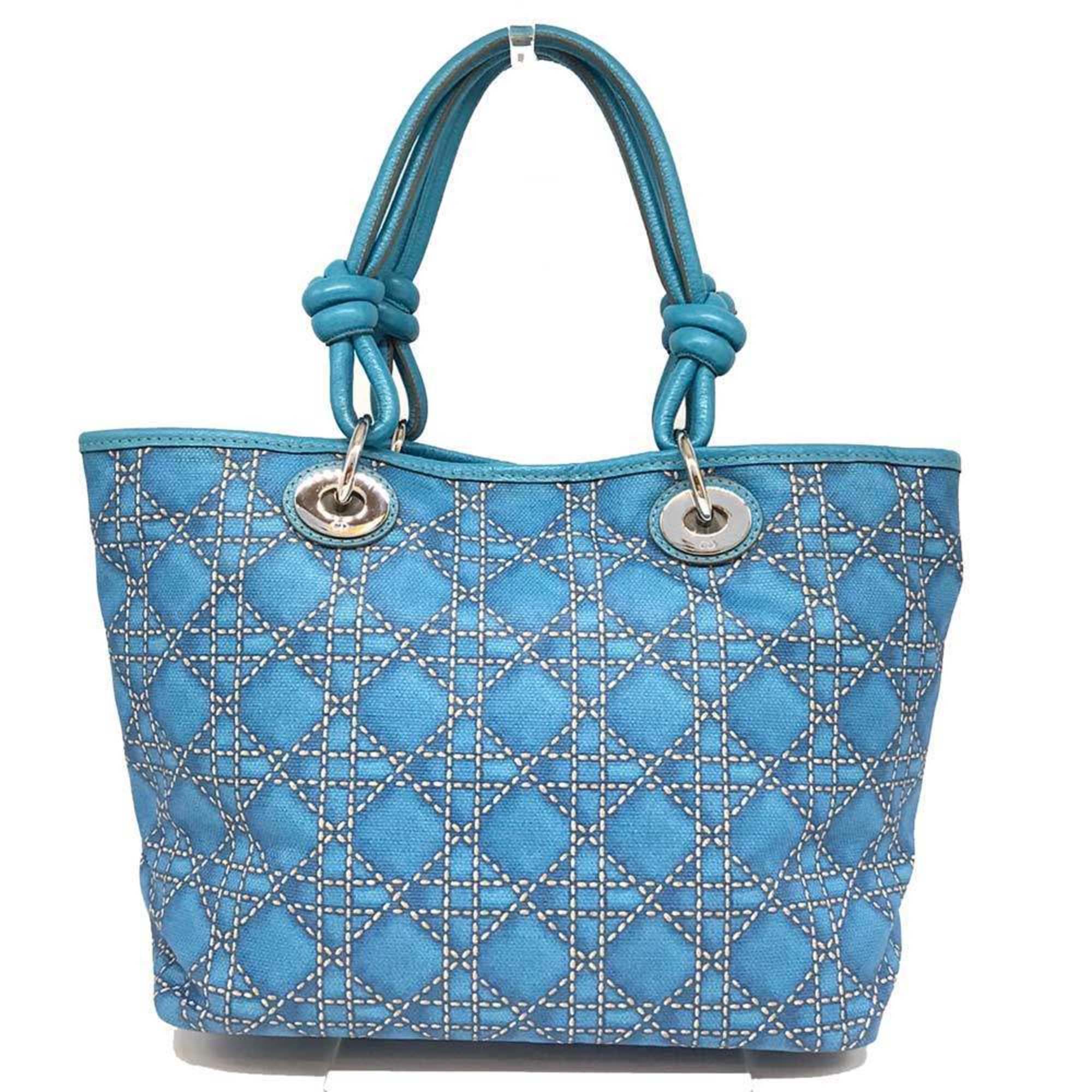 Christian Dior Lady Dior Blue Pvc Tote Bag ()